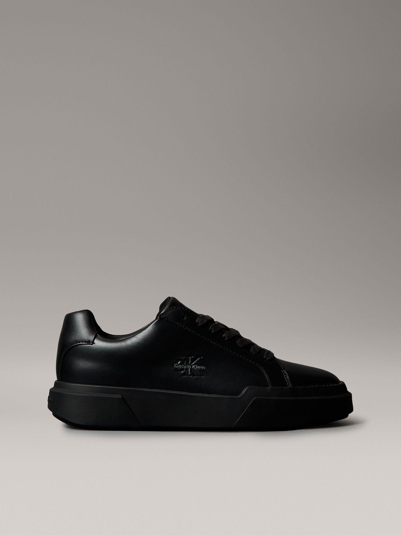 Zapatillas Chunky de Cuero Negro Calvin Klein Mujer-4