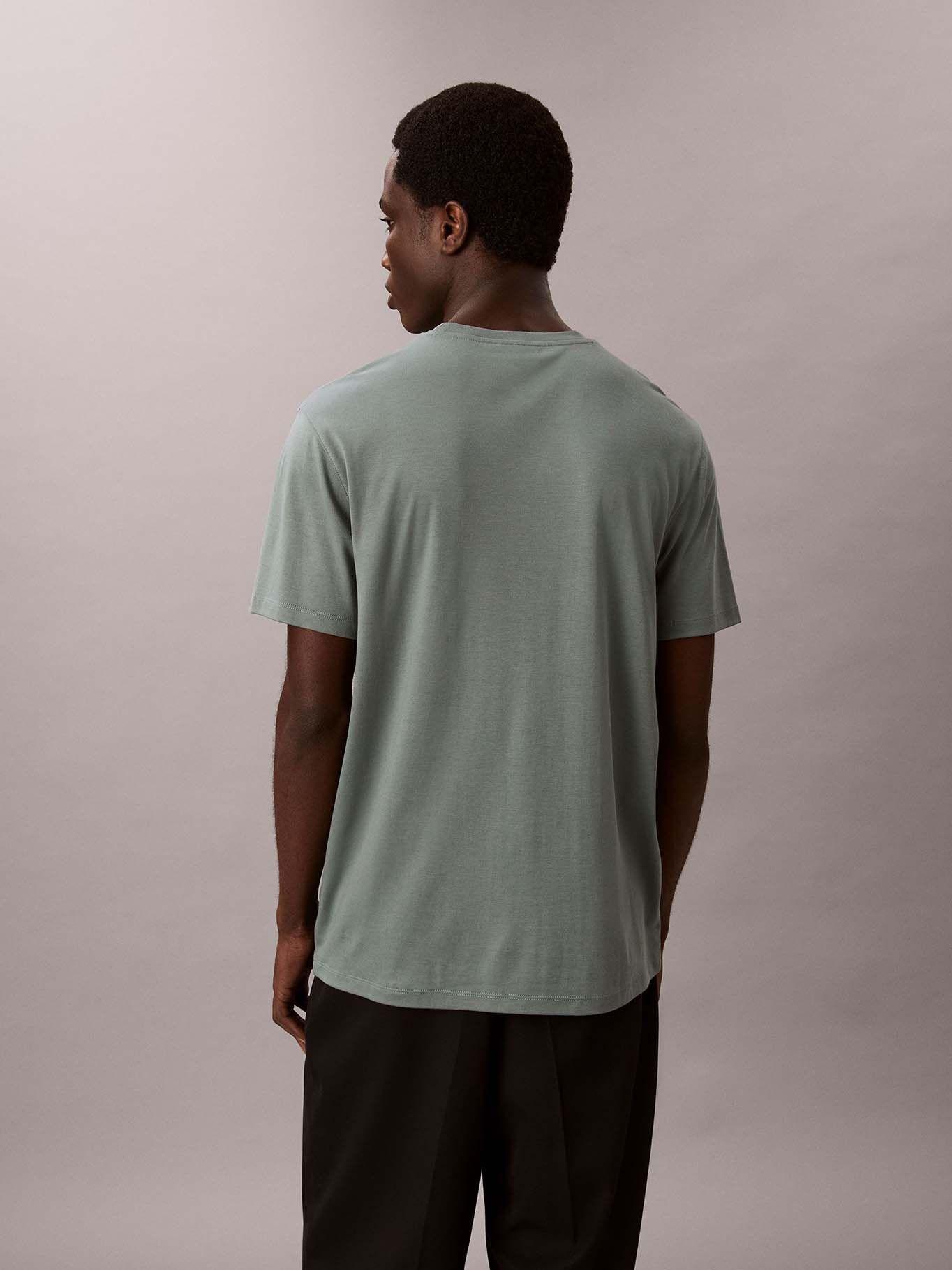 Polera de Algodón Supima Redondo Verde Calvin Klein-2