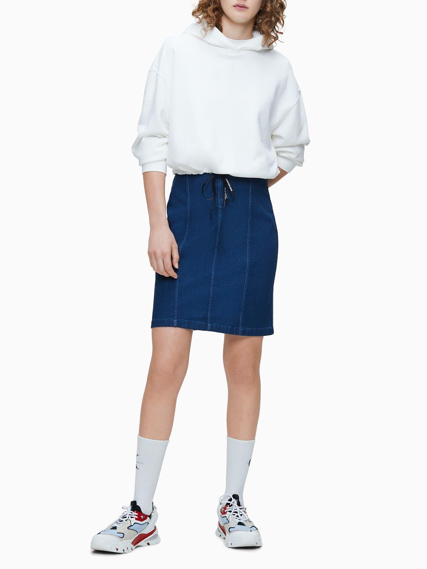 Falda Stretch Indigo Azul Calvin Klein-0