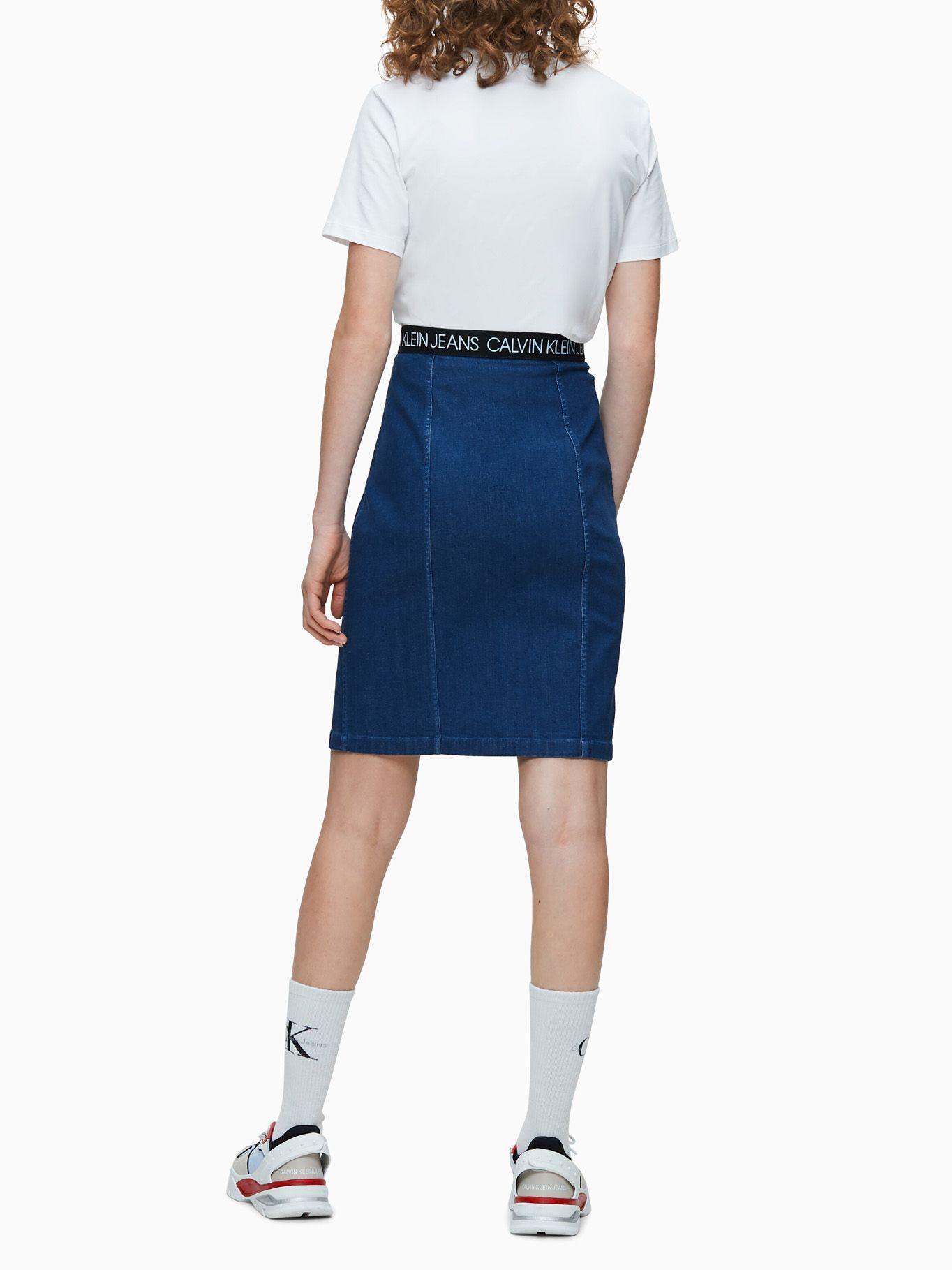 Falda Stretch Indigo Azul Calvin Klein-1