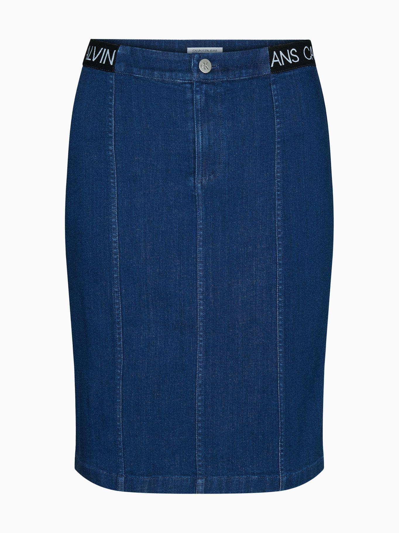 Falda Stretch Indigo Azul Calvin Klein-4