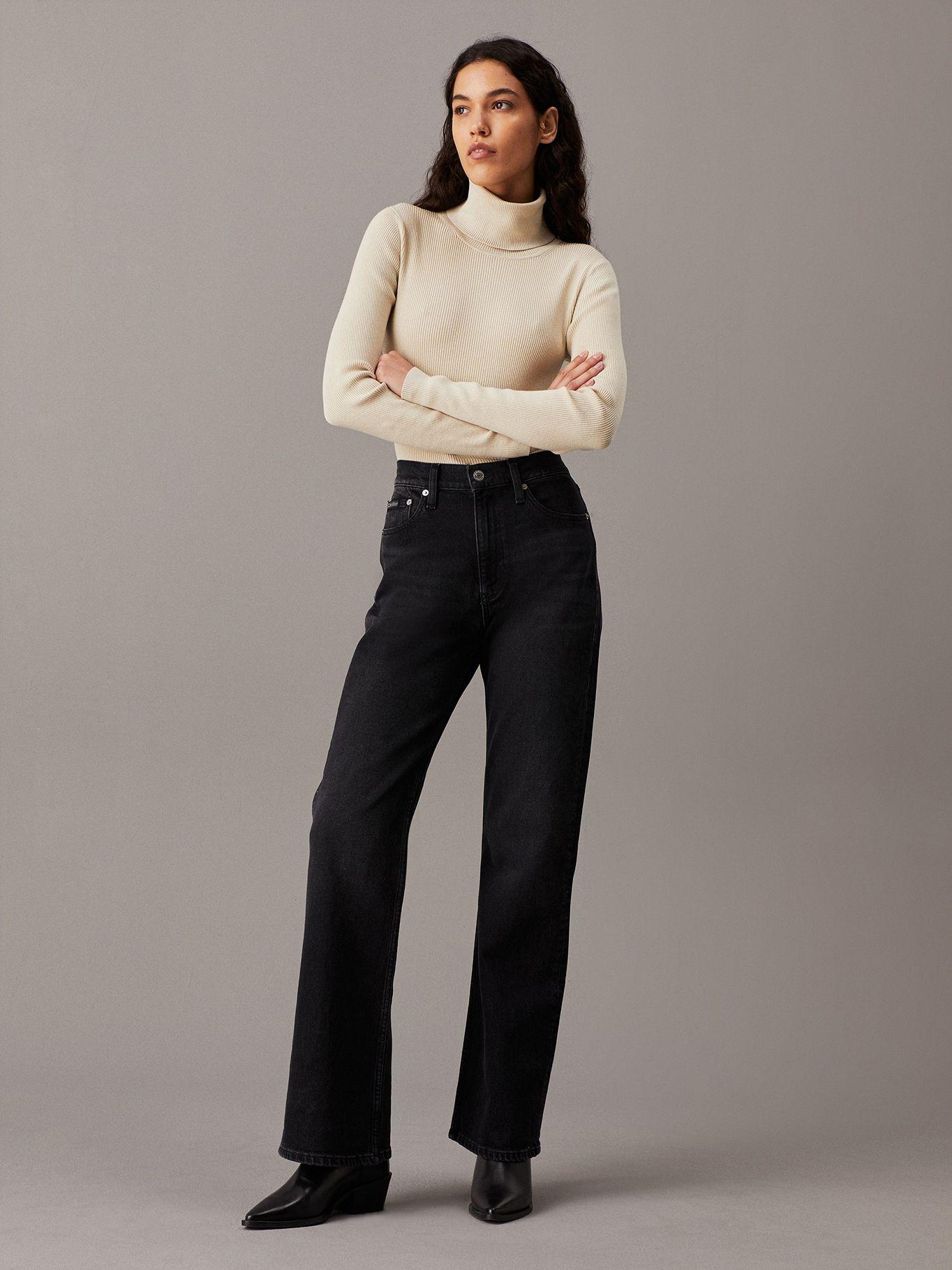 Sweater Woven Label Beige Calvin Klein-1