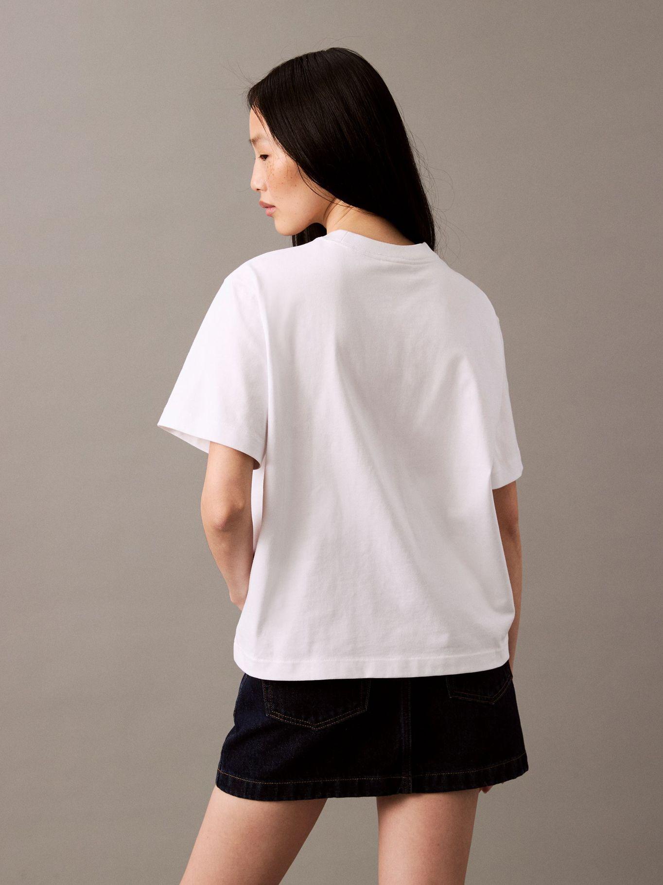 Polera Relaxed Logo Estándar Blanco Calvin Klein-2