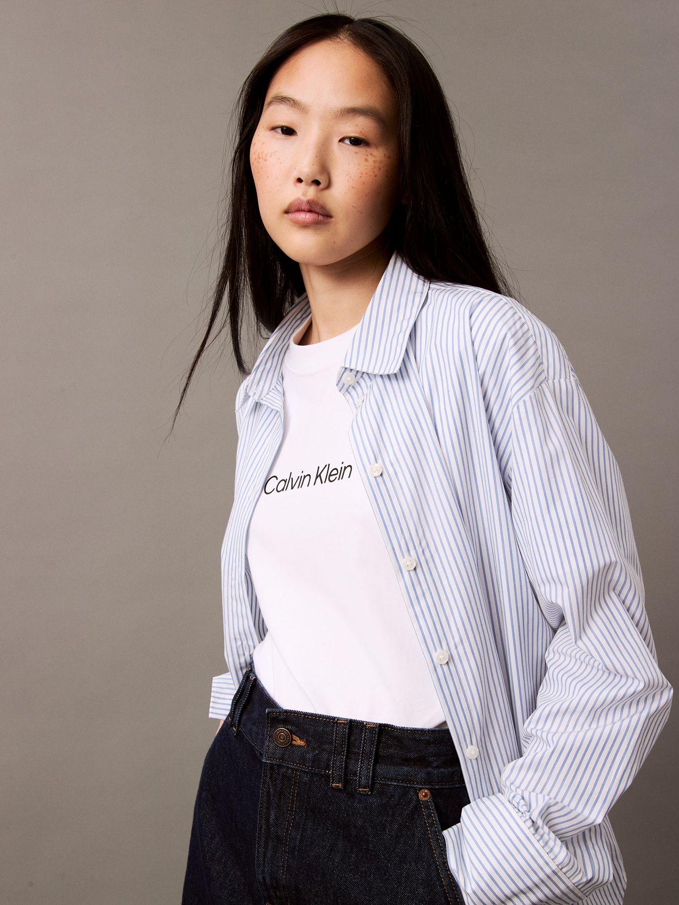 Polera Relaxed Logo Estándar Blanco Calvin Klein-4