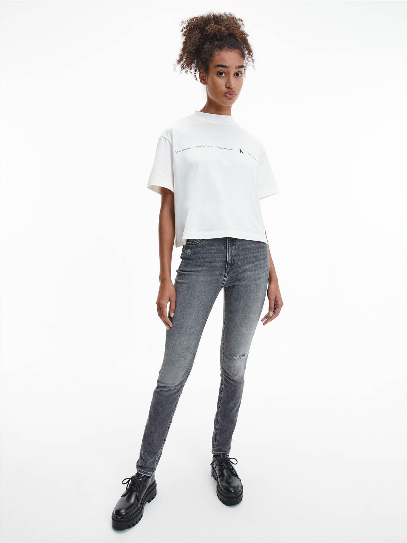 Polera Repeat Logo Blanco Calvin Klein-1