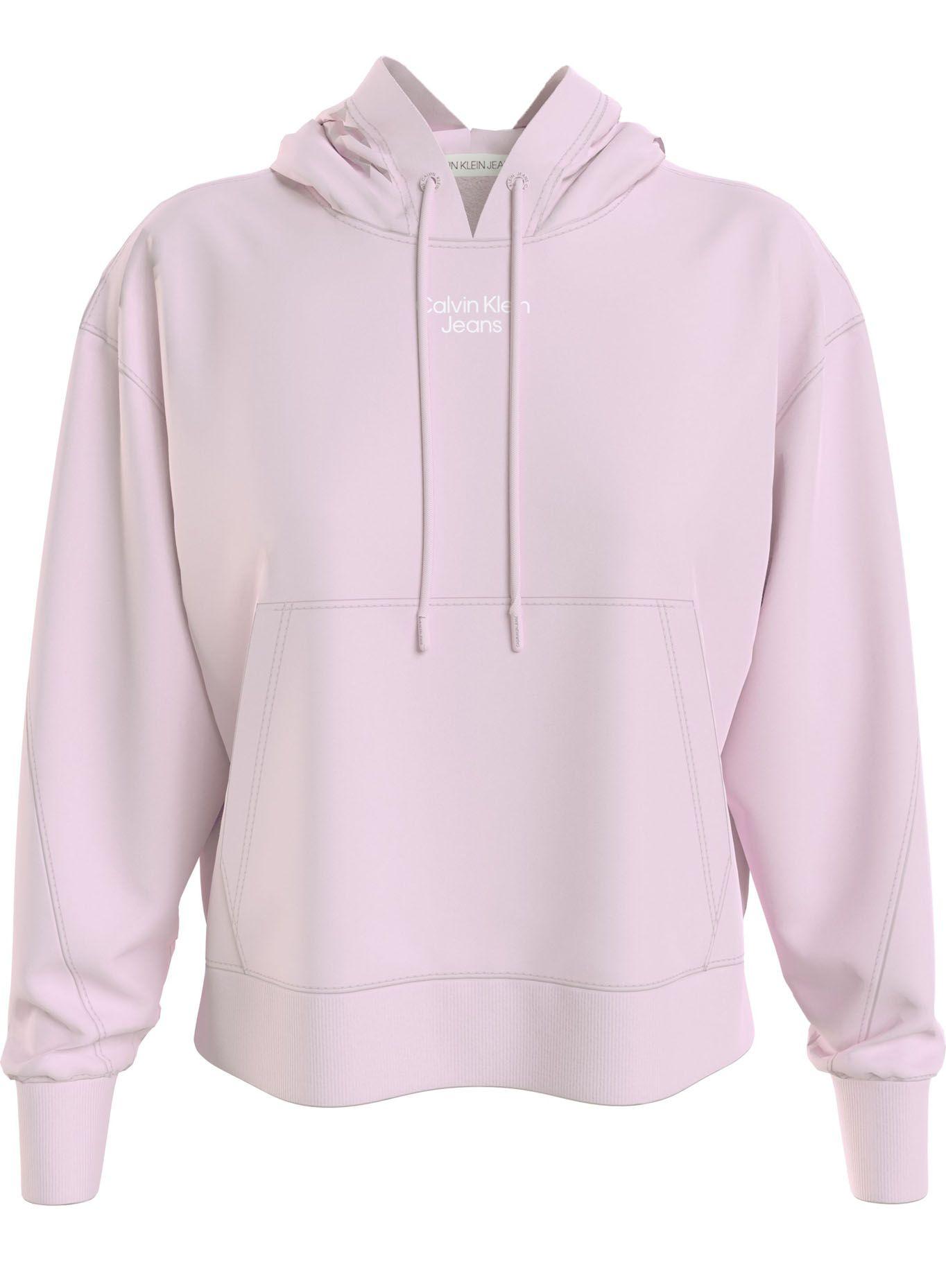 Hoddie Stacked Logo Rosado Calvin Klein-0