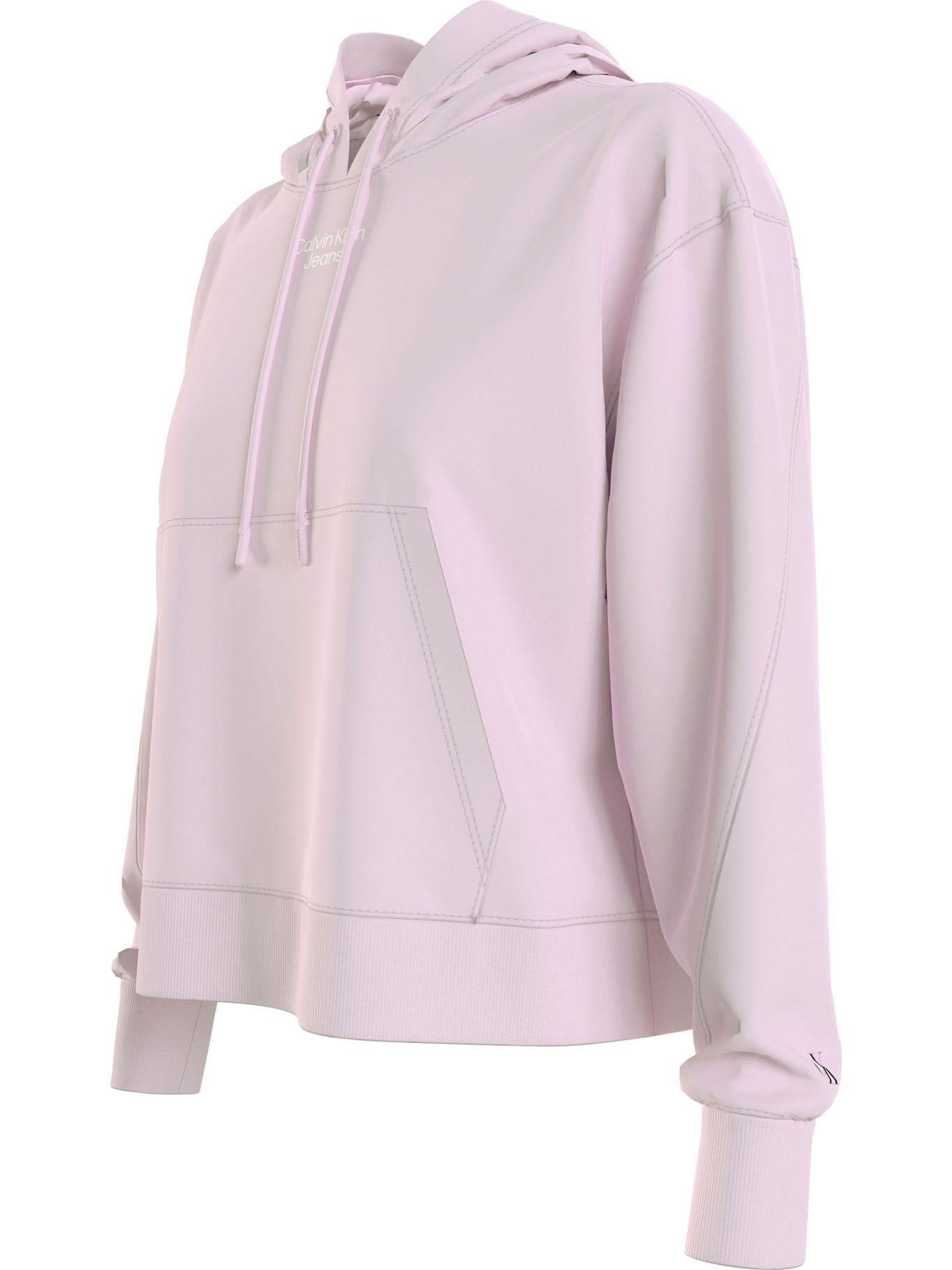 Hoddie Stacked Logo Rosado Calvin Klein-2