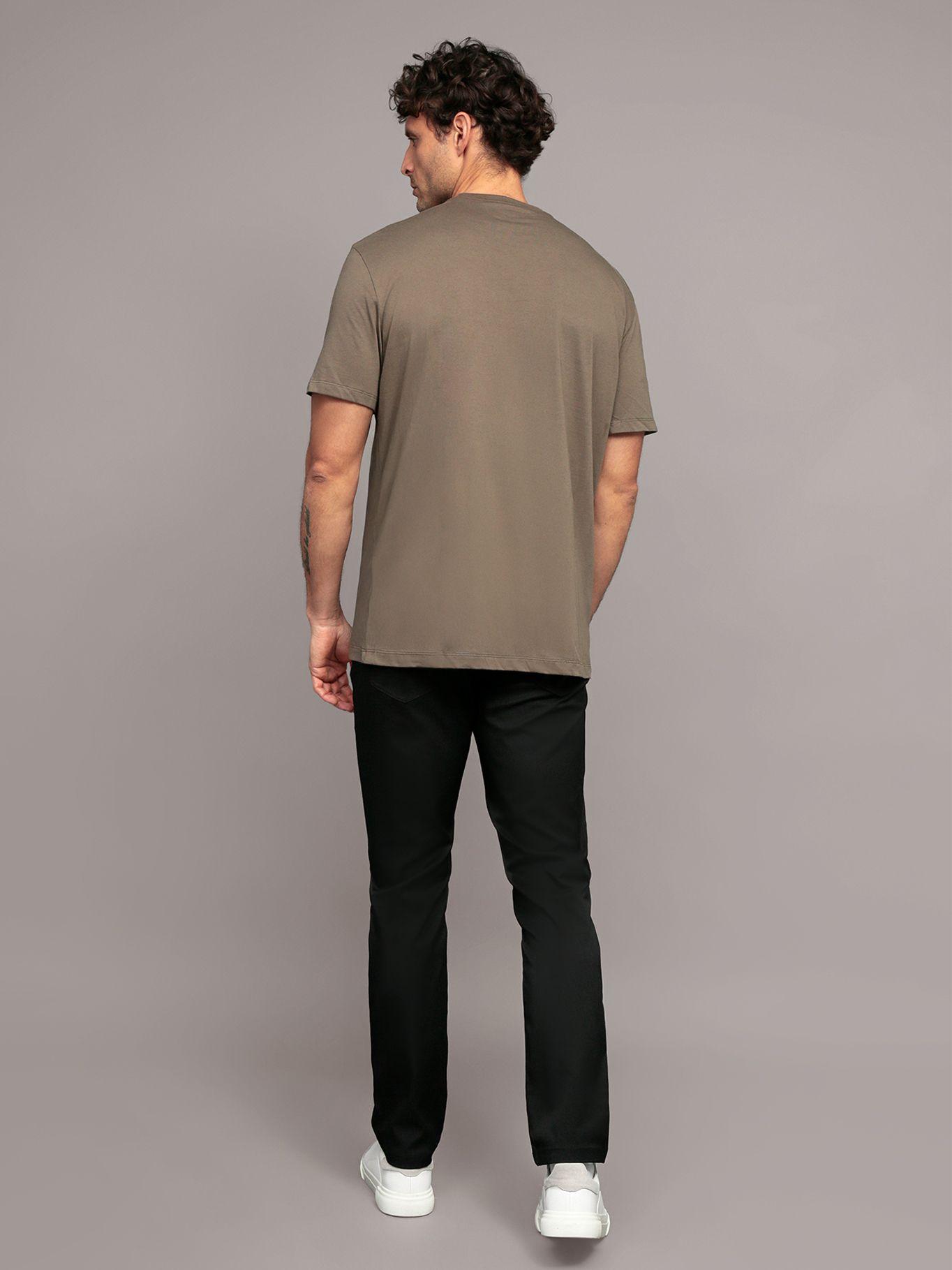 Polera Monogram Crew Cafe Calvin Klein-2