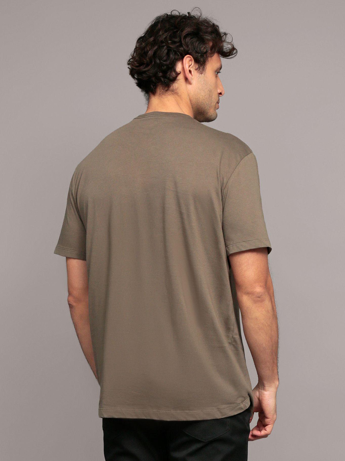 Polera Monogram Crew Cafe Calvin Klein-3