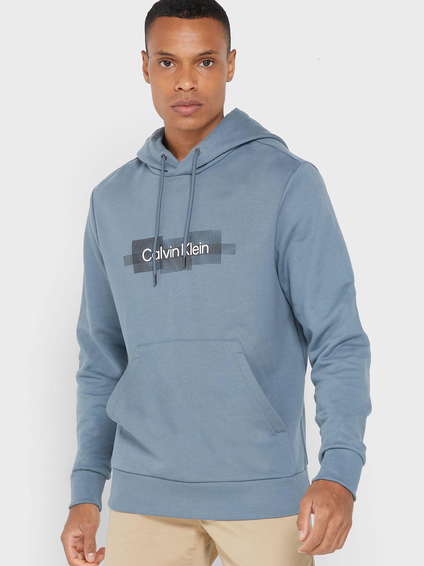 Sudadera manga larga con capucha Gris Calvin Klein-0