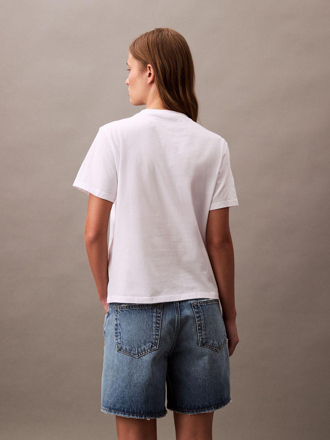 Polera Slim Fit con Cuello Redondo Blanco Calvin Klein-2