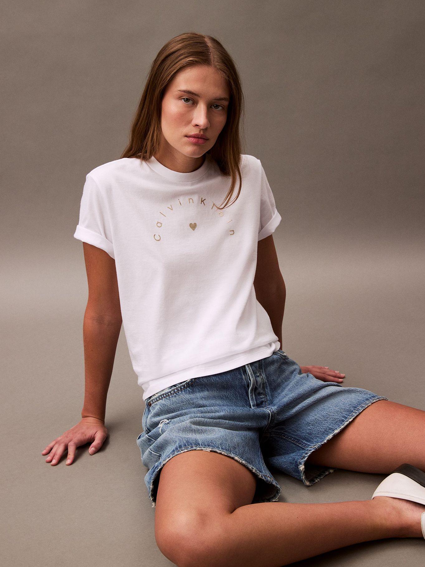 Polera Slim Fit con Cuello Redondo Blanco Calvin Klein-3