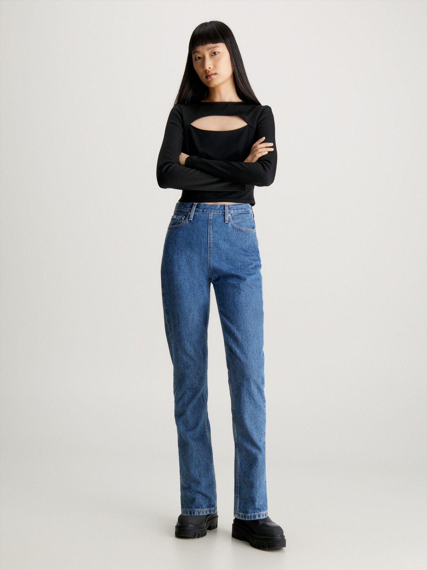 Jeans Authentic Slim Straight Azul-3