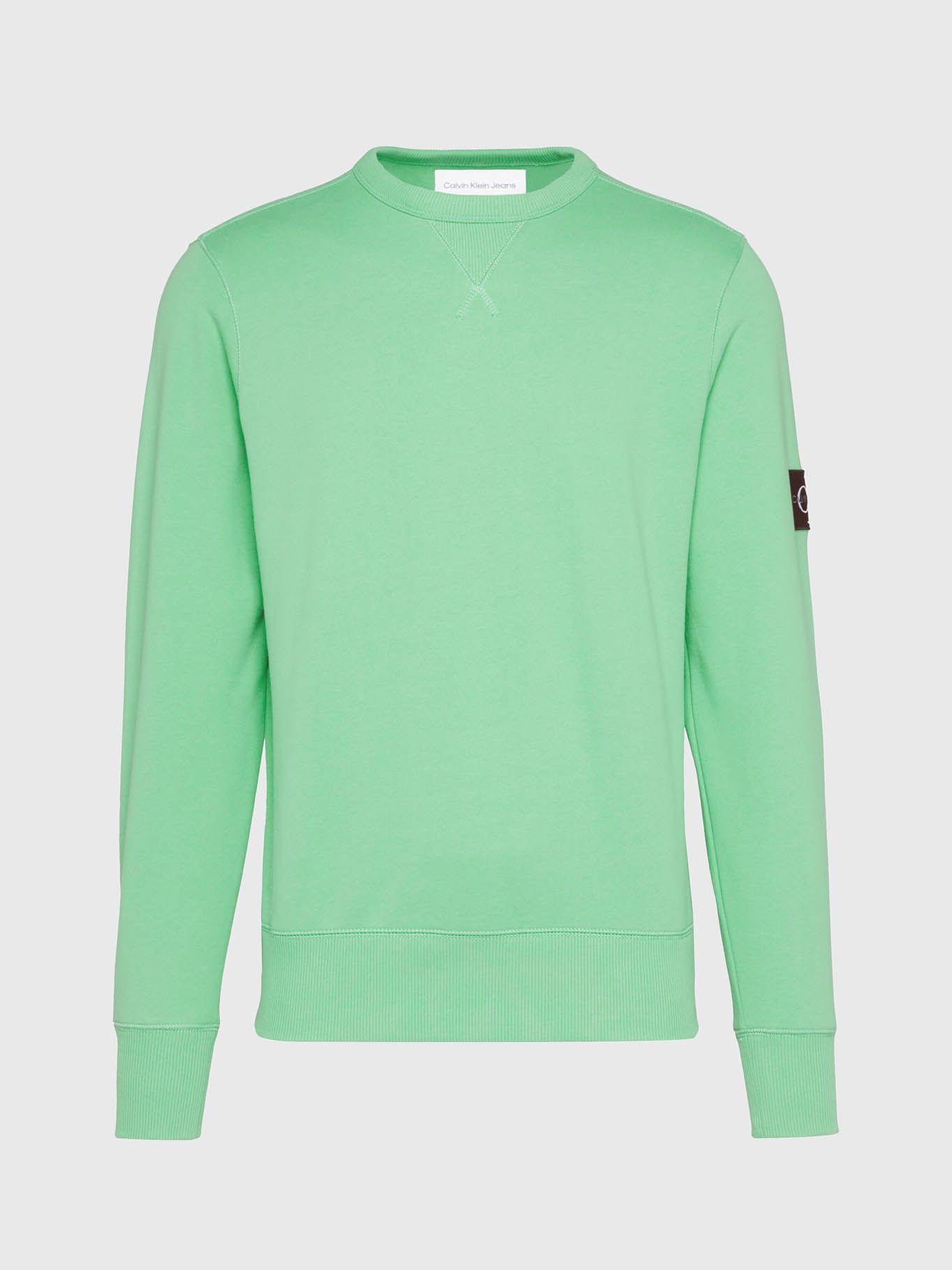 Sudadera con insignia de monograma Verde Calvin Klein J30J314035-L1C-5