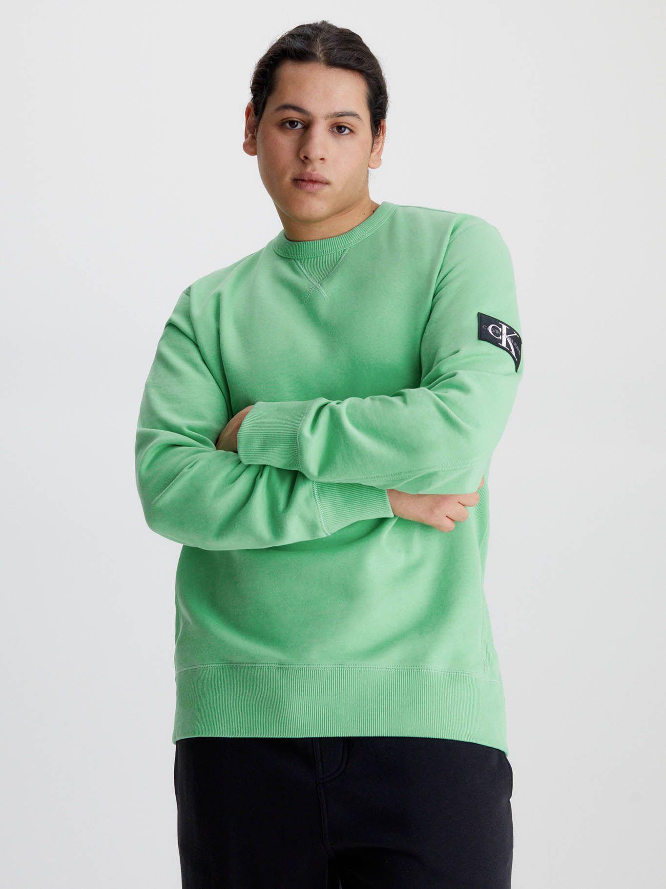 Sudadera con insignia de monograma Verde Calvin Klein J30J314035-L1C-4