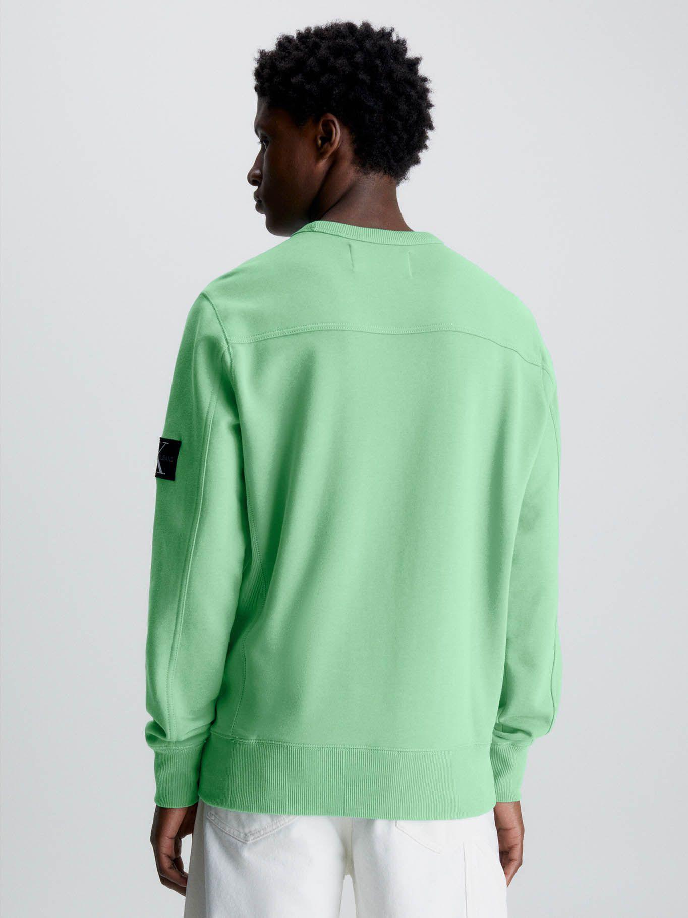 Sudadera con insignia de monograma Verde Calvin Klein J30J314035-L1C-2