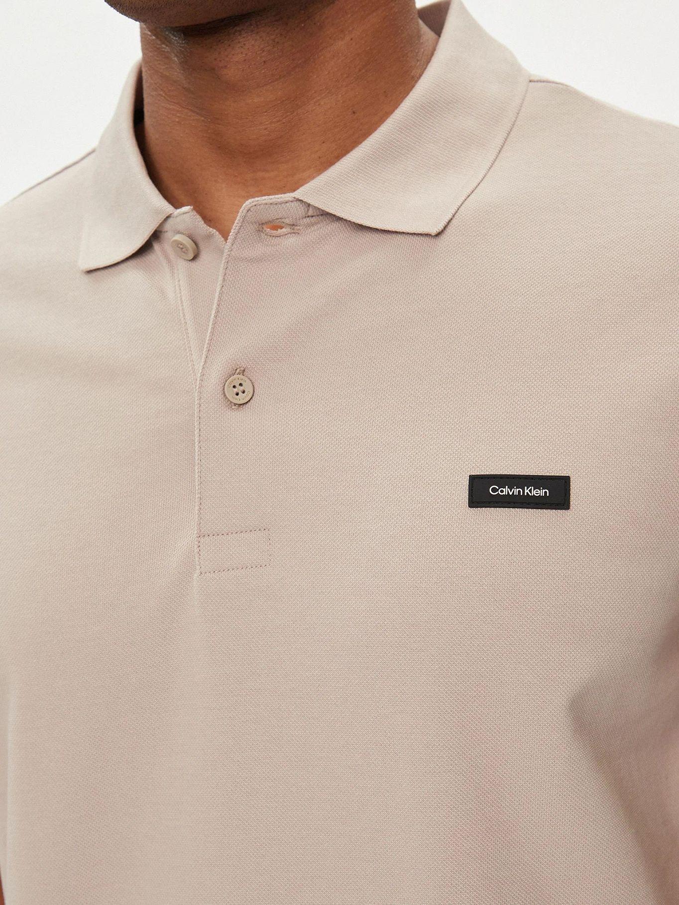 Polo Slim Button Beige Calvin Klein-3