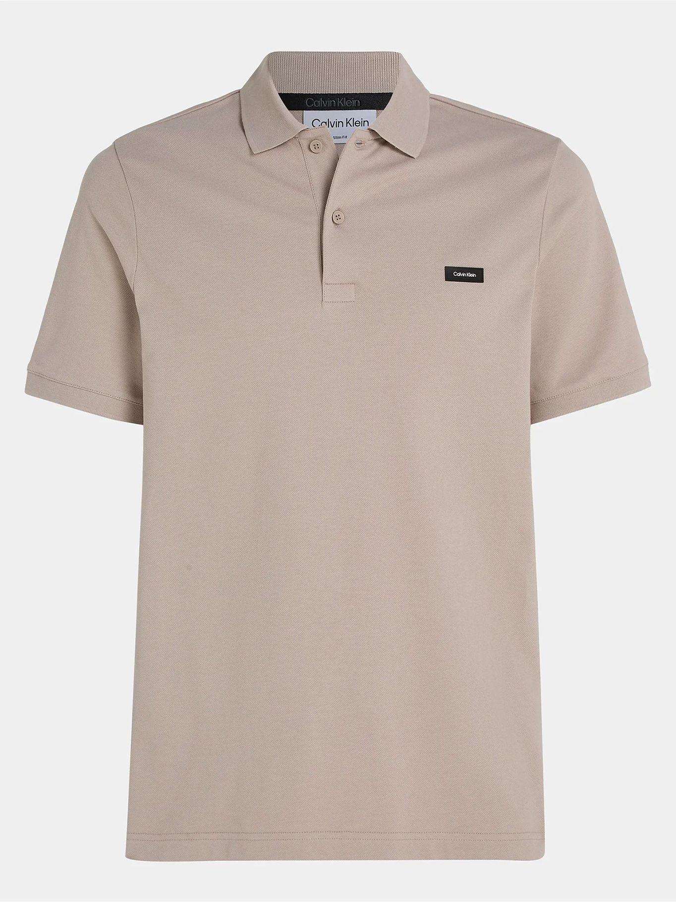 Polo Slim Button Beige Calvin Klein-5