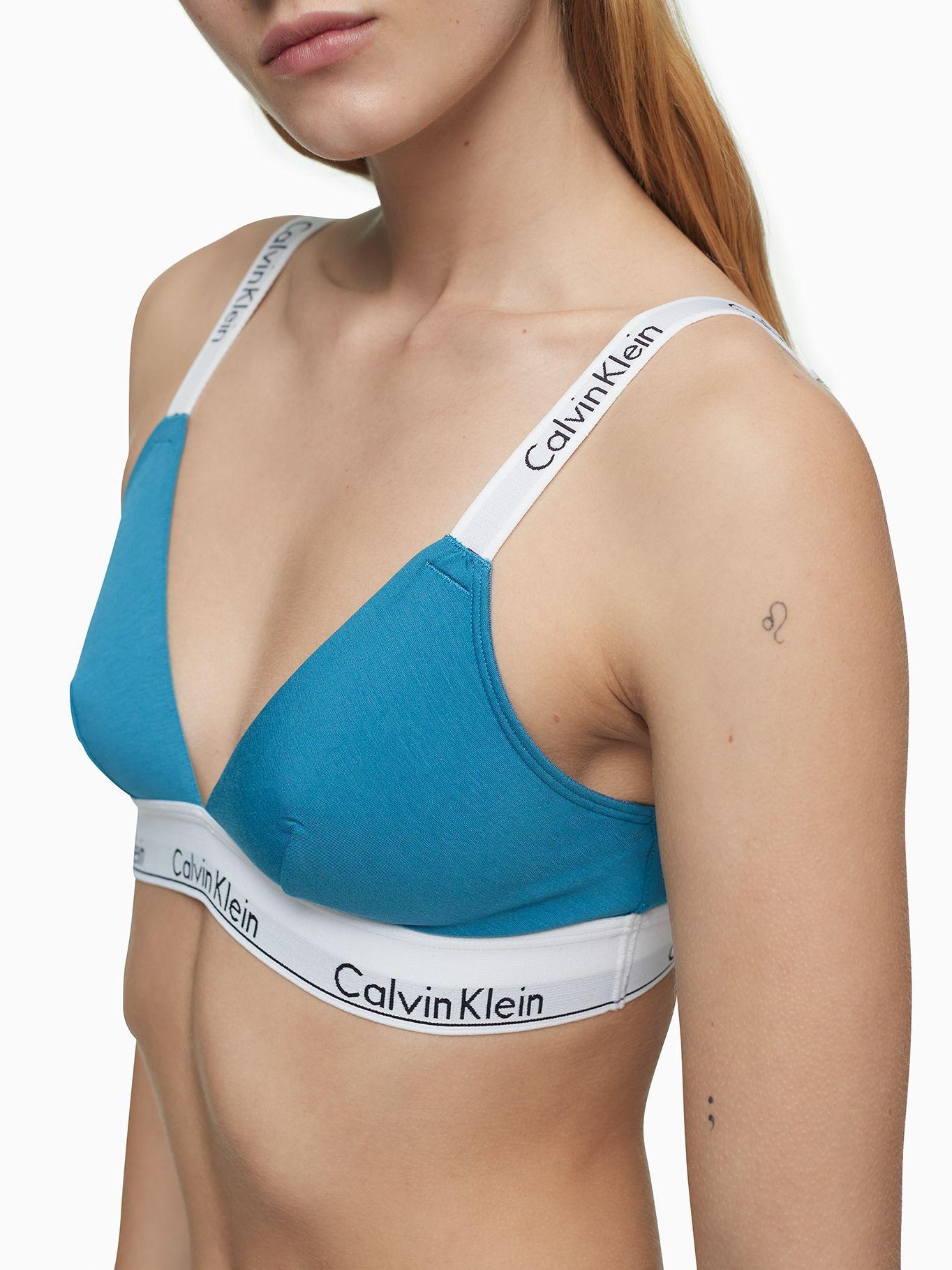 Bralette Triángulo Modern Cotton Azul Calvin Klein-2