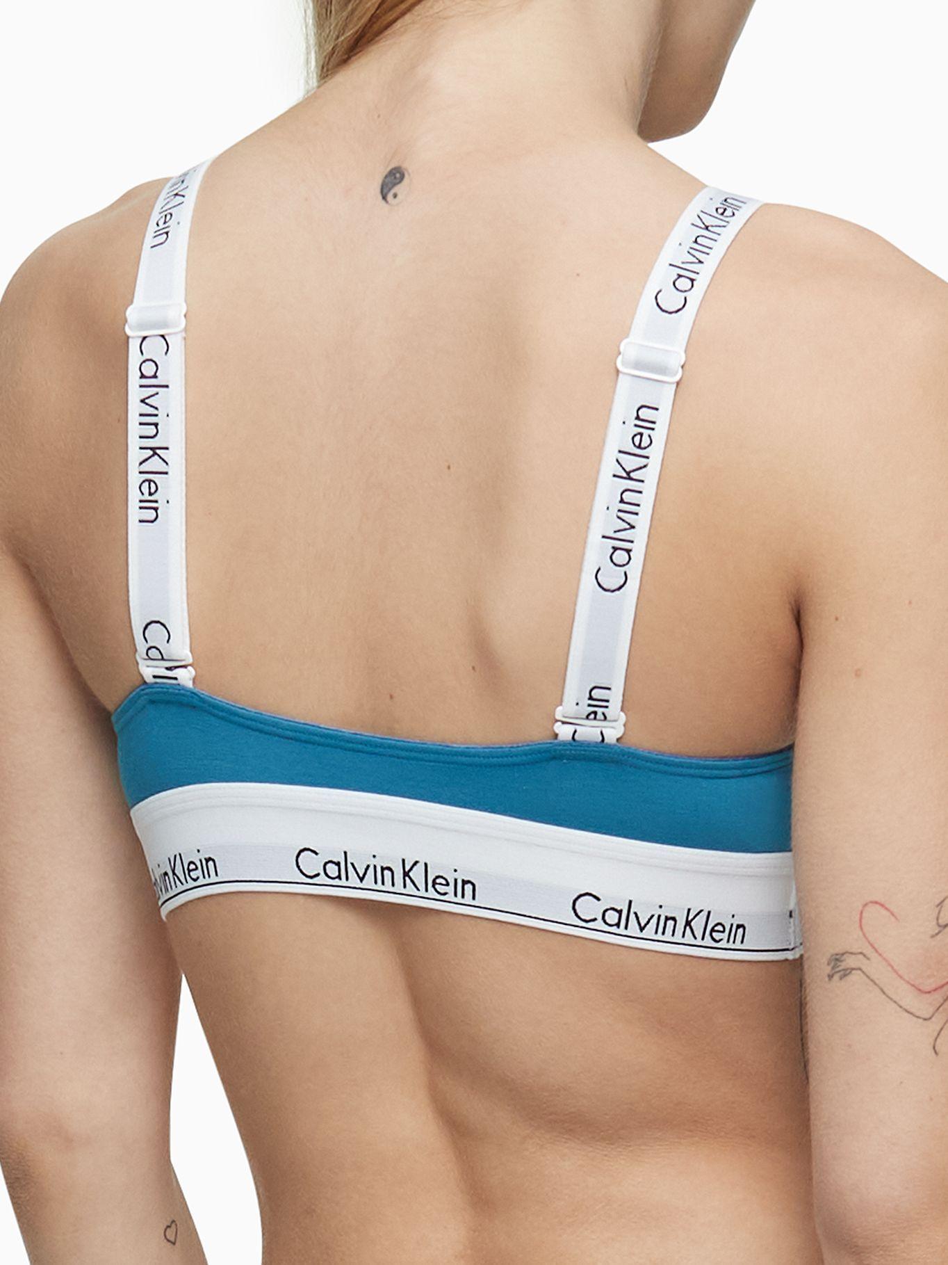 Bralette Triángulo Modern Cotton Azul Calvin Klein-1