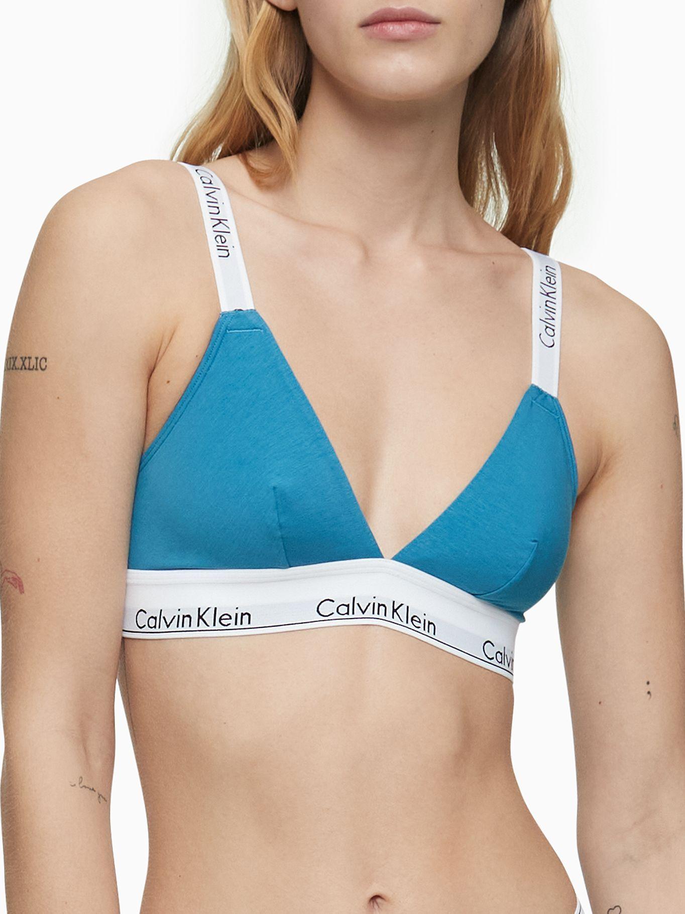 Bralette Triángulo Modern Cotton Azul Calvin Klein-0
