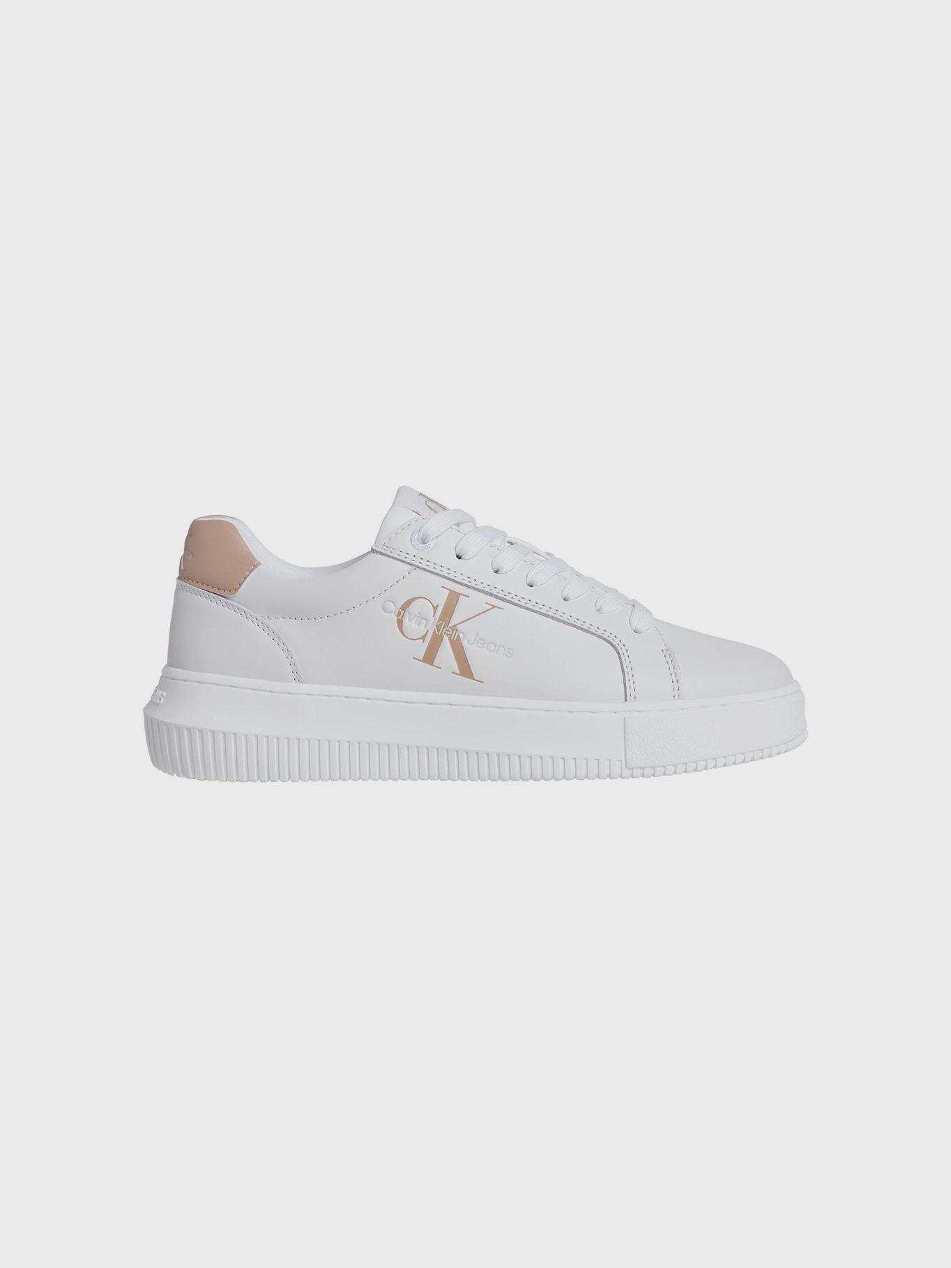 Zapatillas chunky cupsole de cuero Blanco Calvin Klein-4