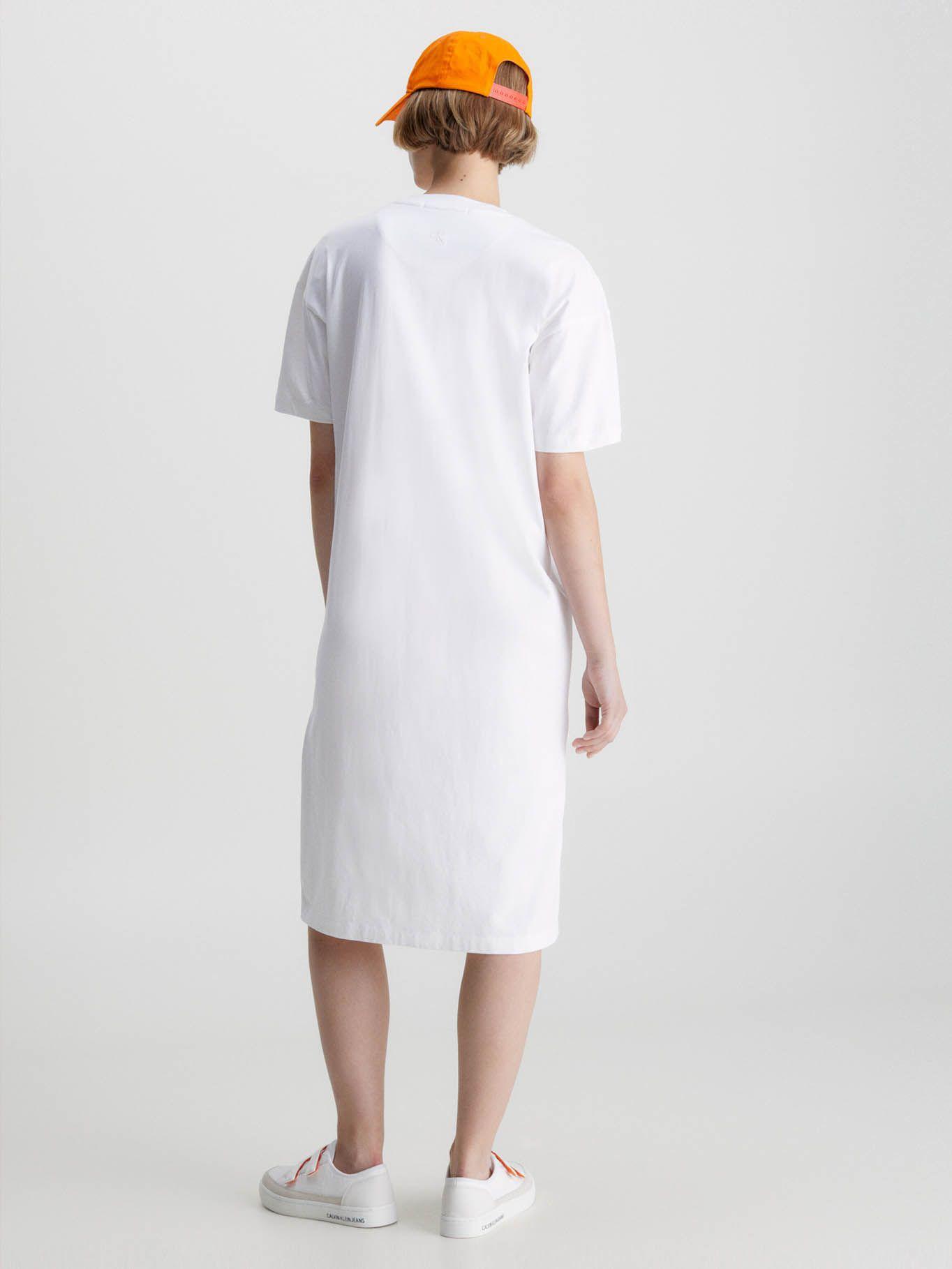 Vestido camisero largo holgado Blanco Calvin Klein-1