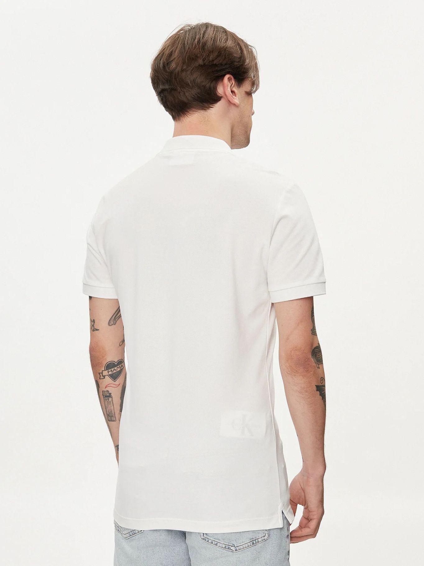 Polo Ck Embro Badge Slim Blanco Calvin Klein-2