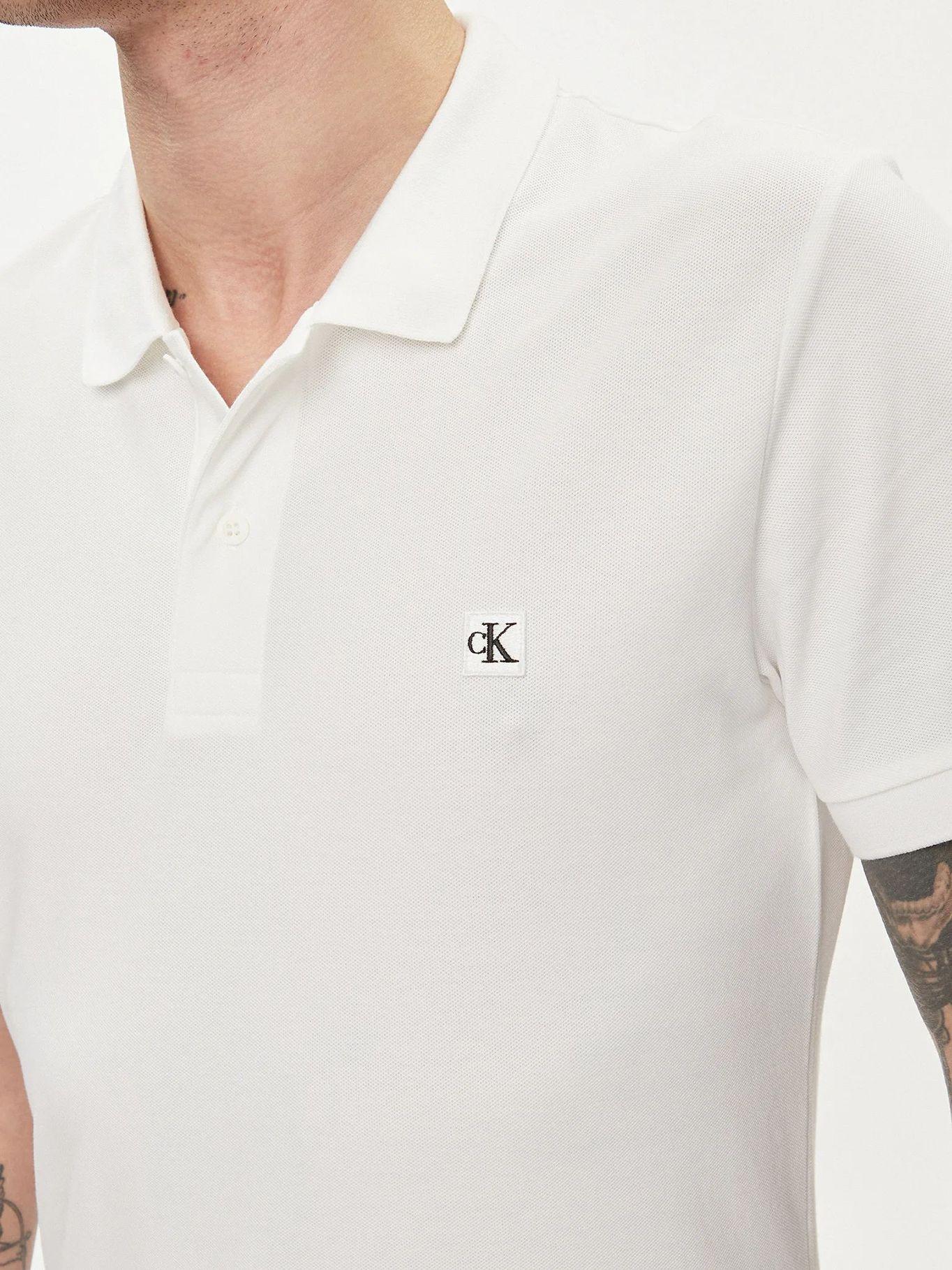 Polo Ck Embro Badge Slim Blanco Calvin Klein-3