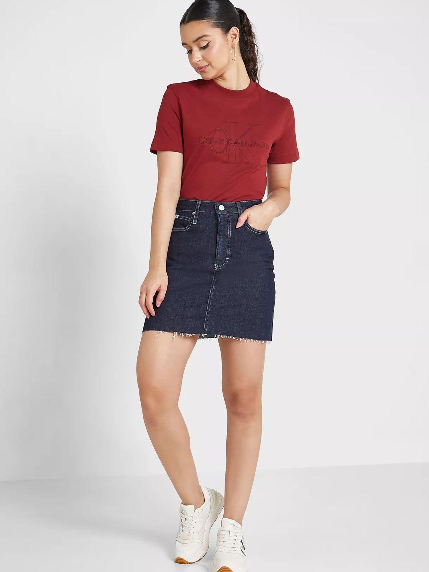 Camiseta con logo Rojo Calvin Klein-1