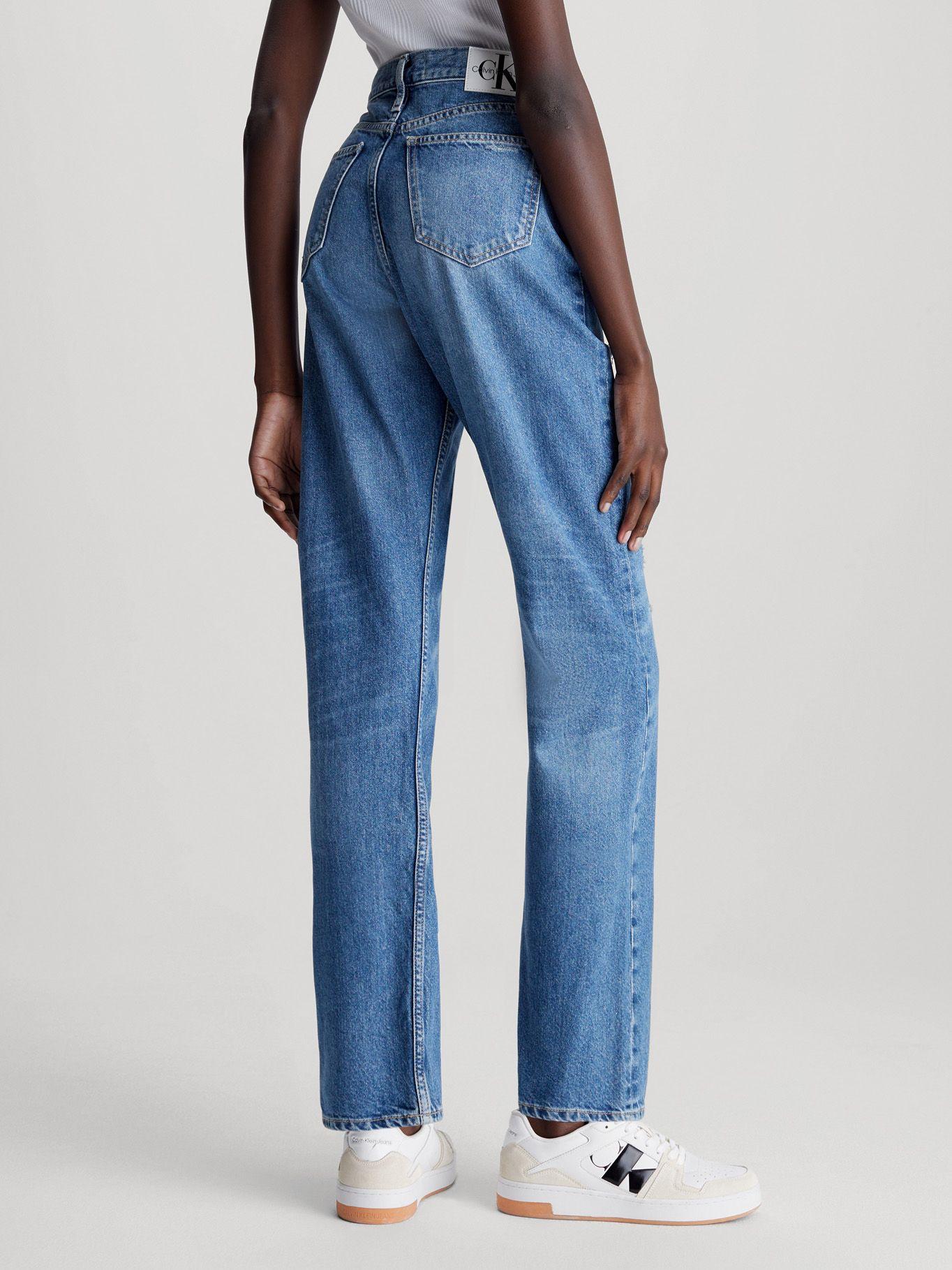 Jeans Mujer Straight Azul Calvin Klein-2