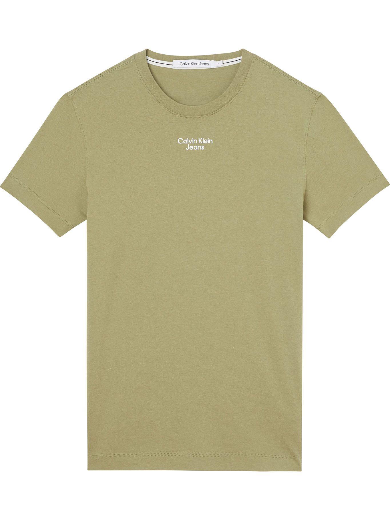 Polera Stacked Slim Verde Calvin Klein-0