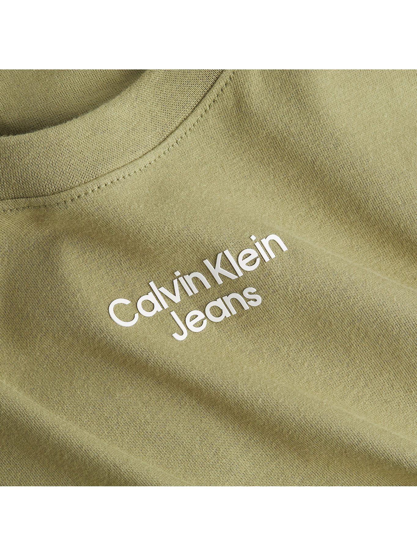 Polera Stacked Slim Verde Calvin Klein-1