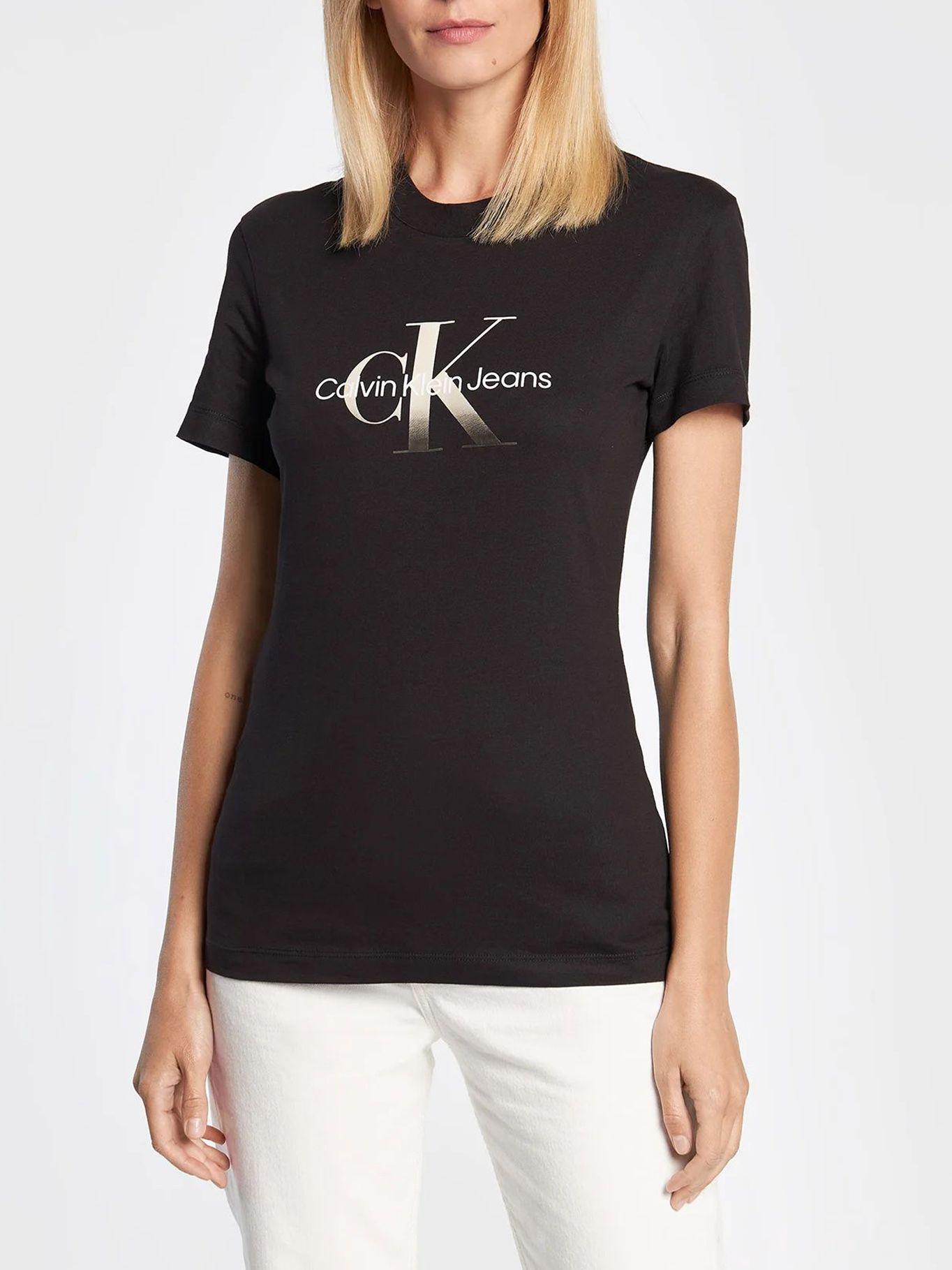 Polera Gradient Monologo Negro Calvin Klein-0