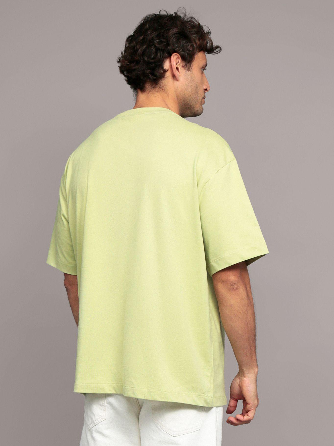Polera Relaxed con Logo Verde Calvin Klein-3