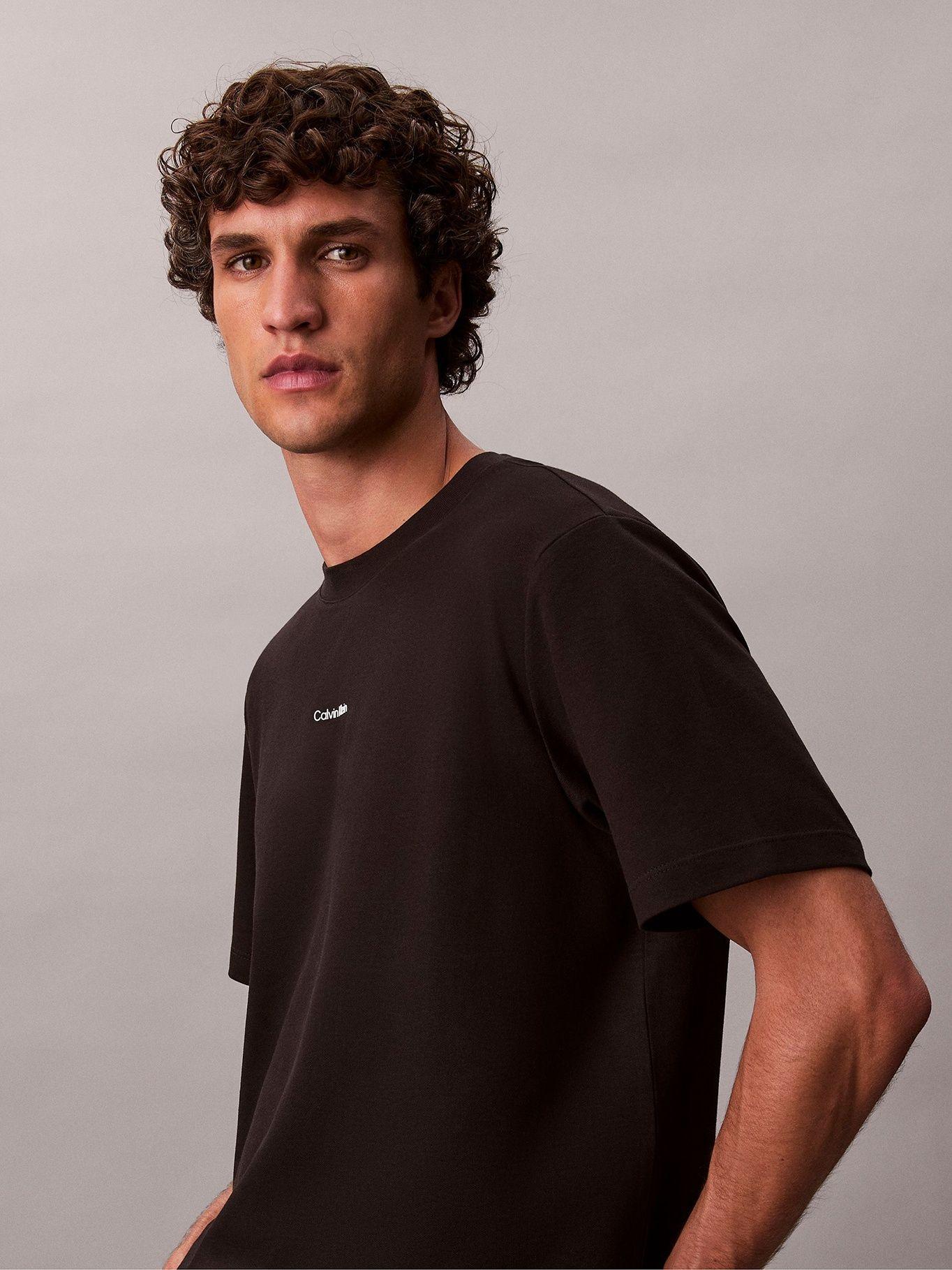 Polera Stretch con Logo Nano Negro Calvin Klein-3