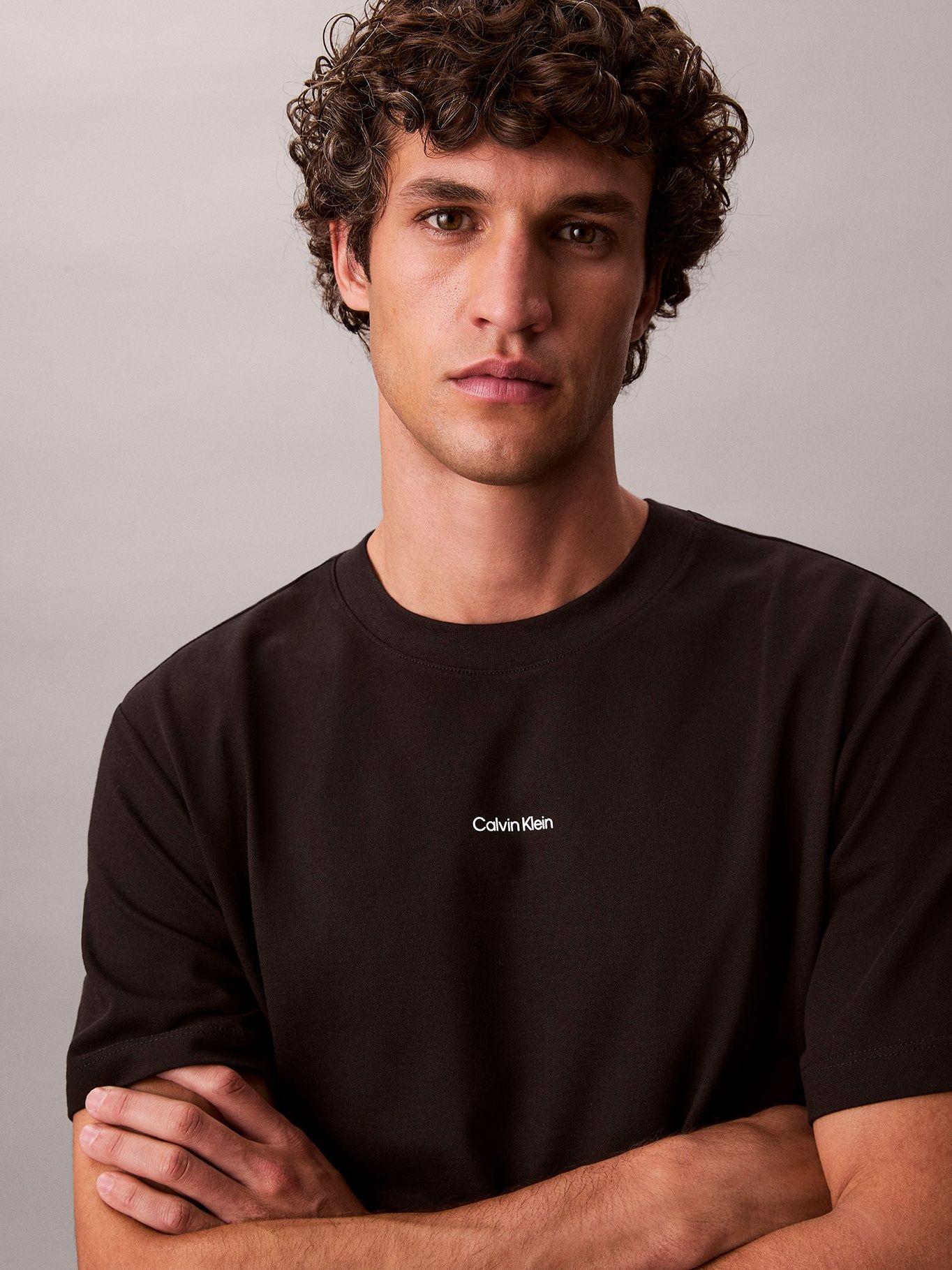 Polera Stretch con Logo Nano Negro Calvin Klein-4