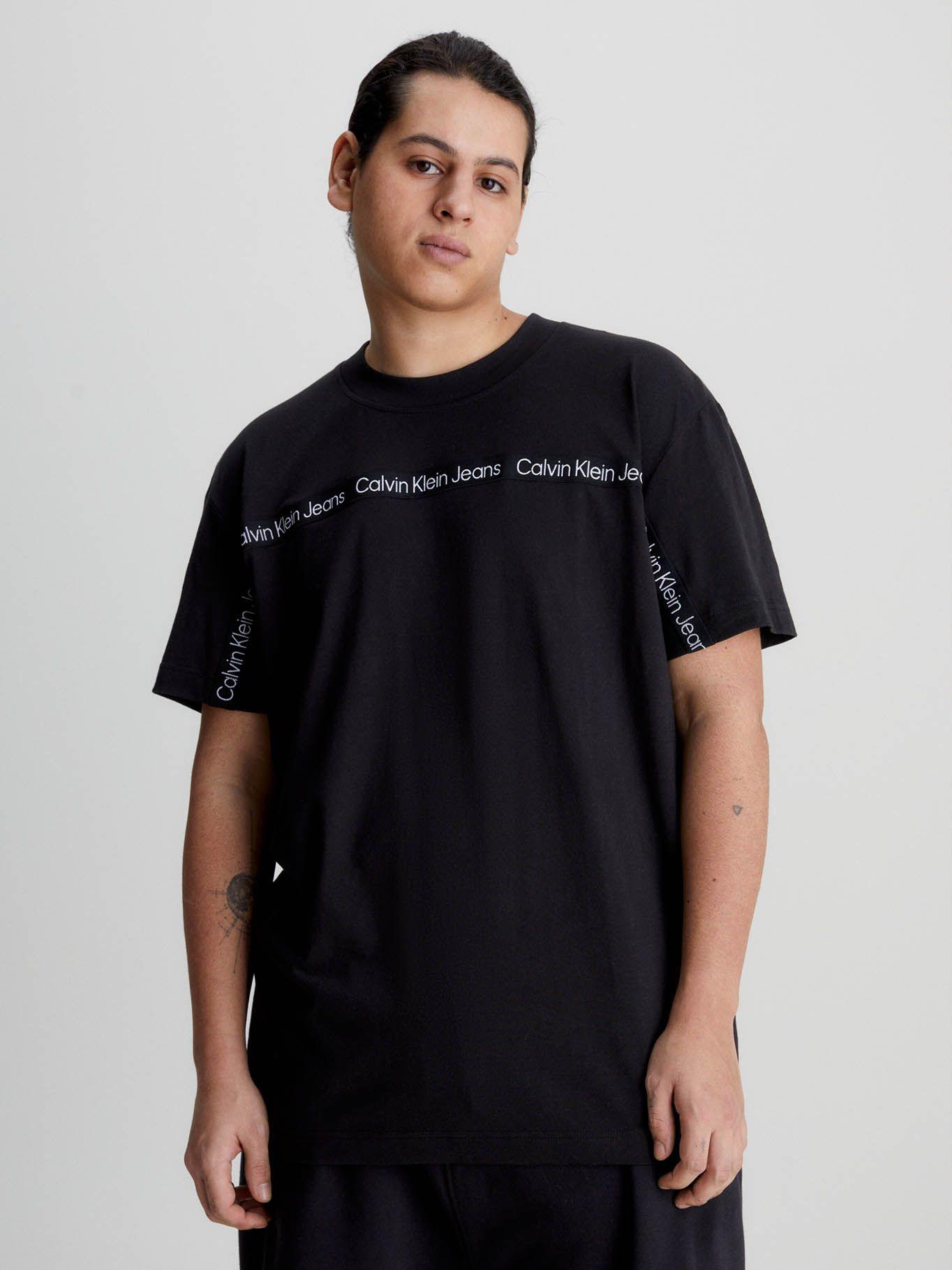 Camiseta con logo en la cinta Negro Calvin Klein-4