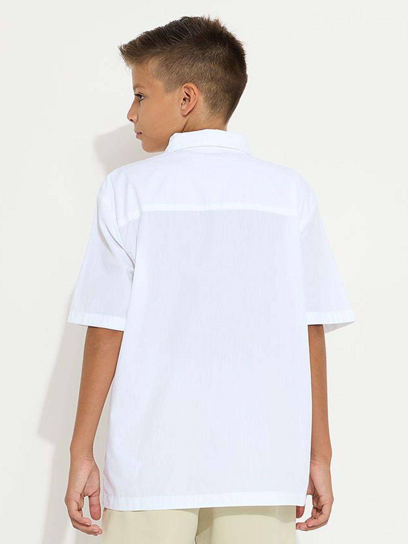 Camisa Niño Popeline Blanco Calvin Klein-2