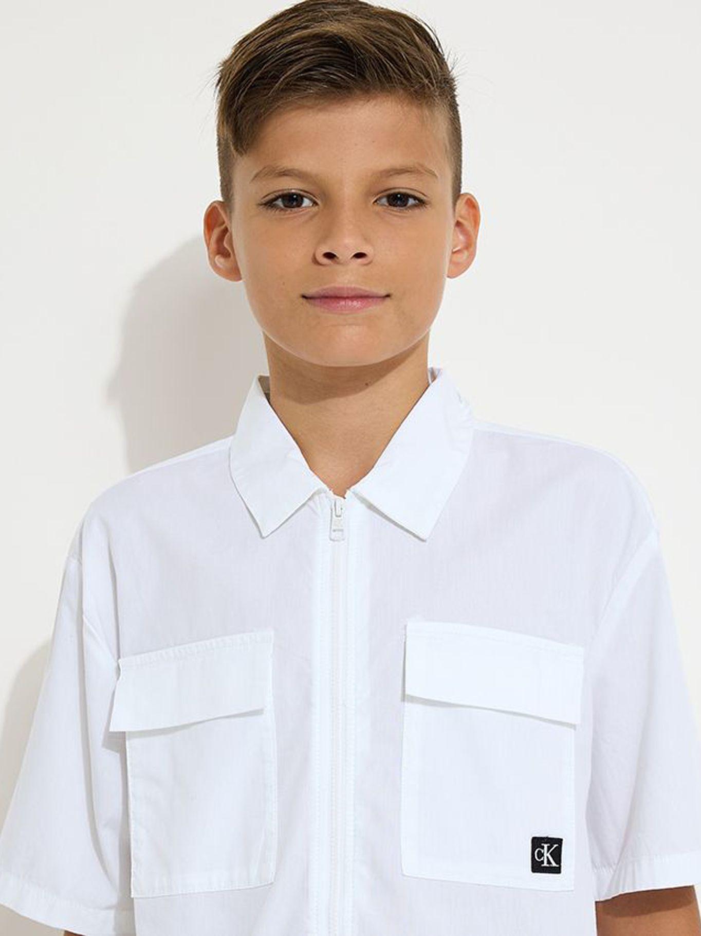 Camisa Niño Popeline Blanco Calvin Klein-3