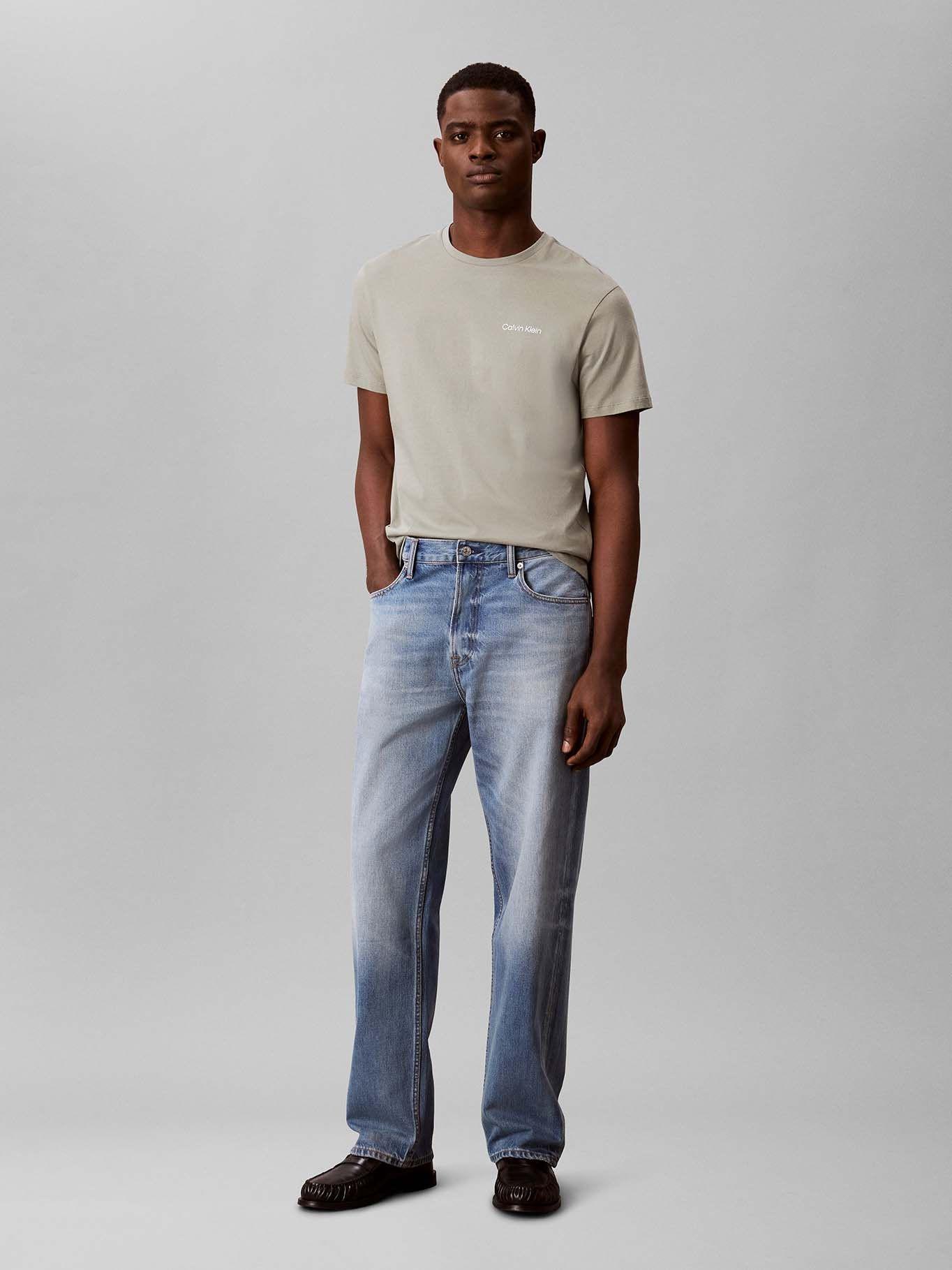 Polera con Micro Logo Beige Calvin Klein-1