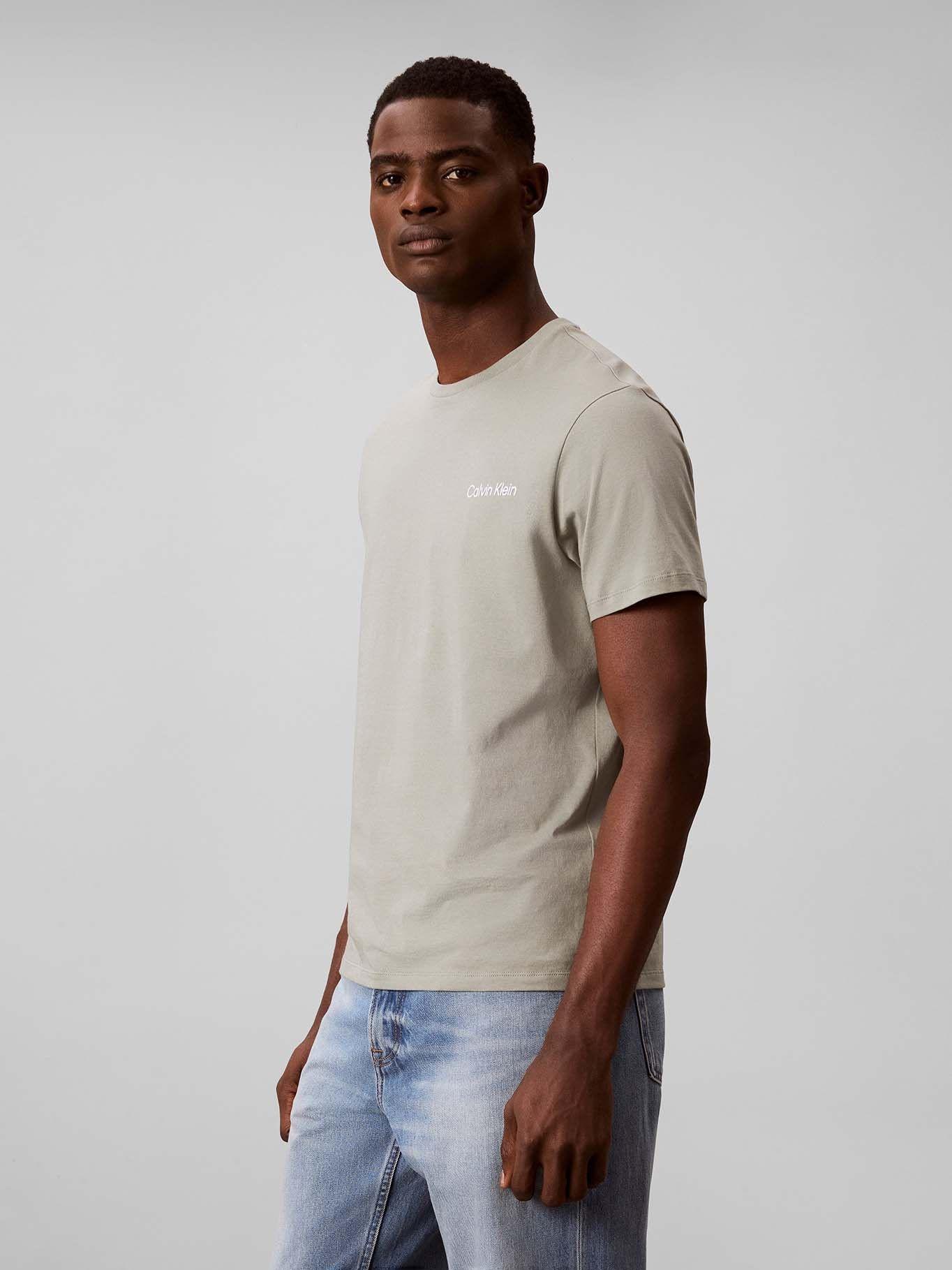 Polera con Micro Logo Beige Calvin Klein-3