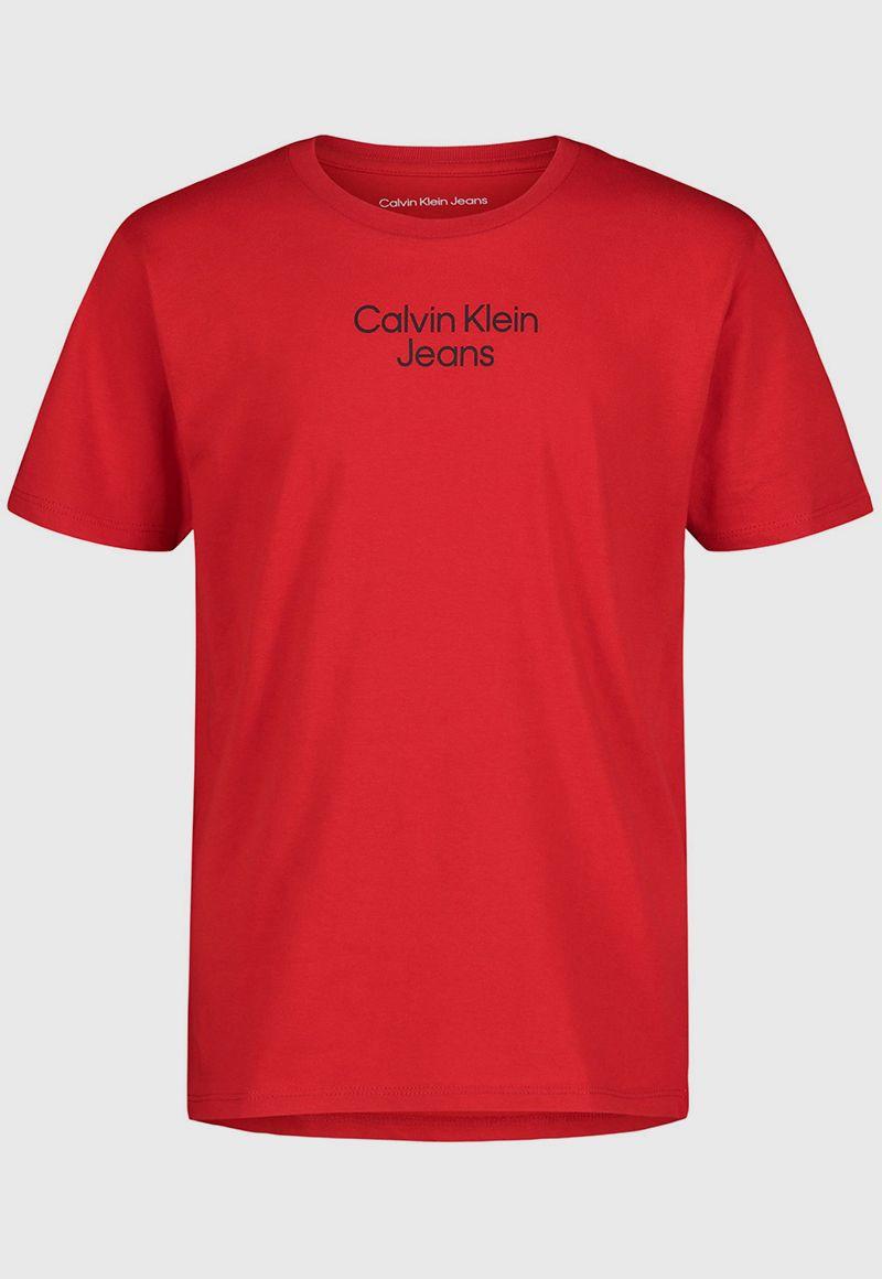 Polera Niño Centered Rojo Calvin Klein-0