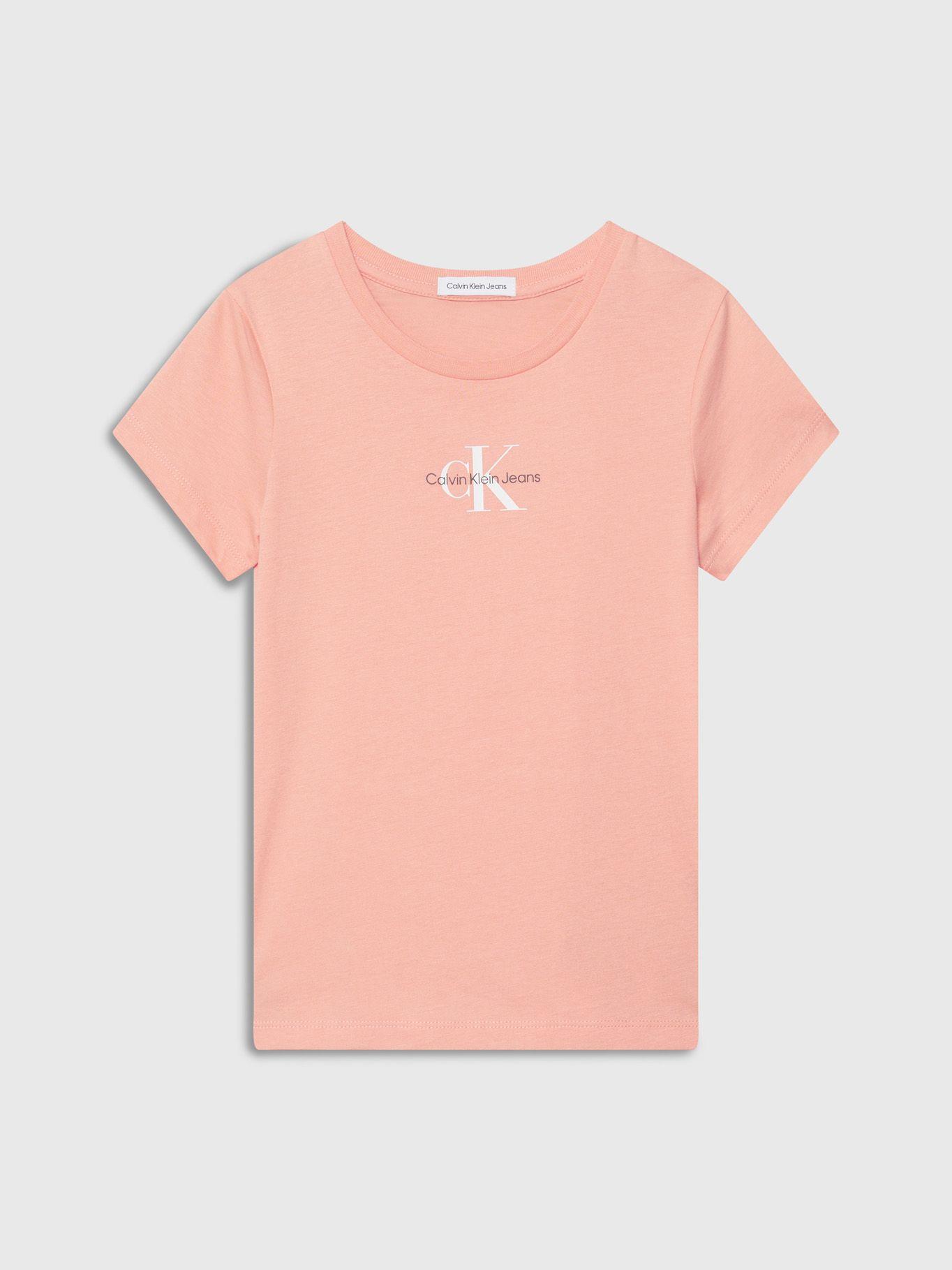 Polera Niña Micro Monogram Rosado Calvin Klein-4