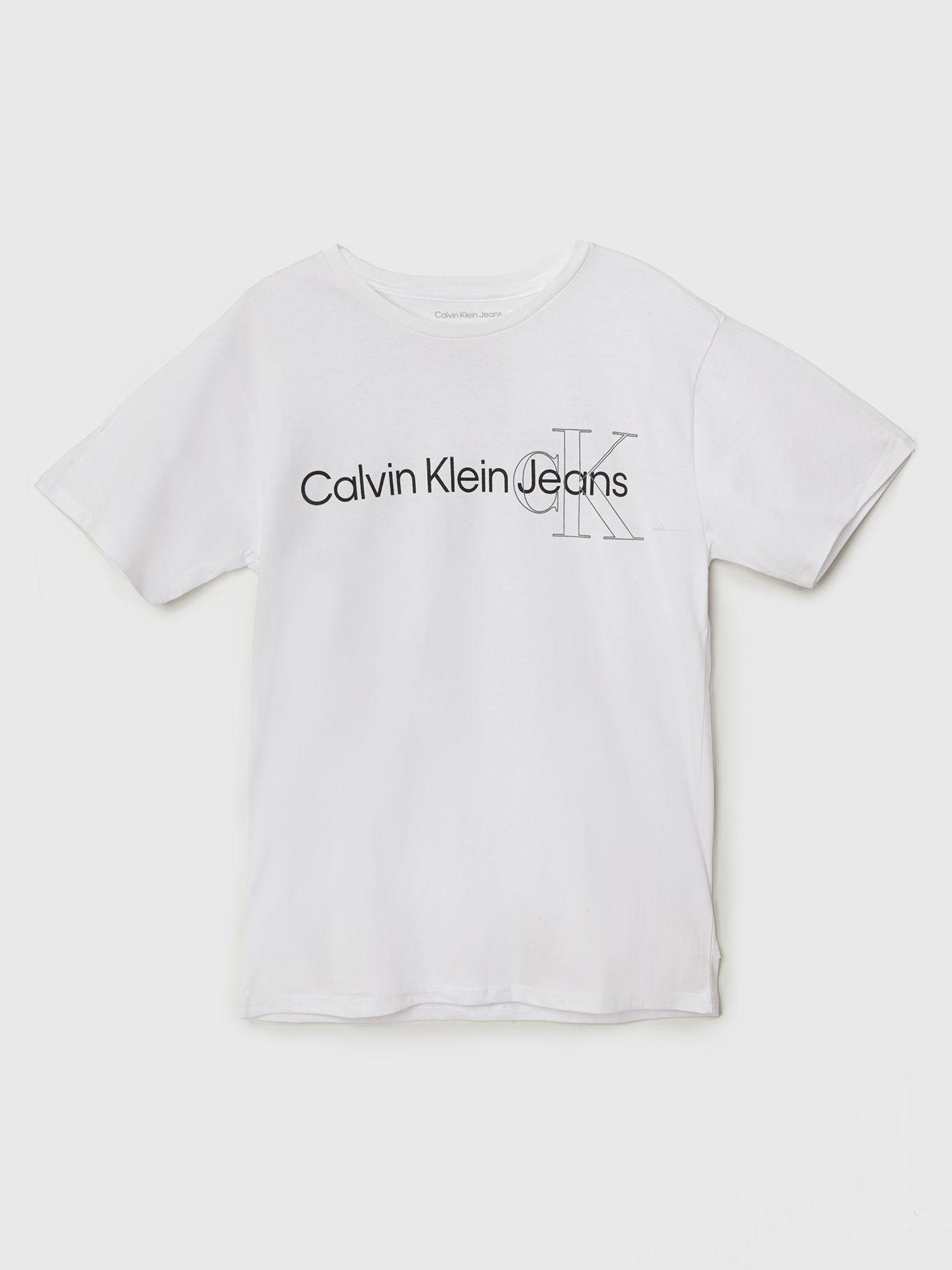 Polera Niño Double Logo Blanco Calvin Klein-0