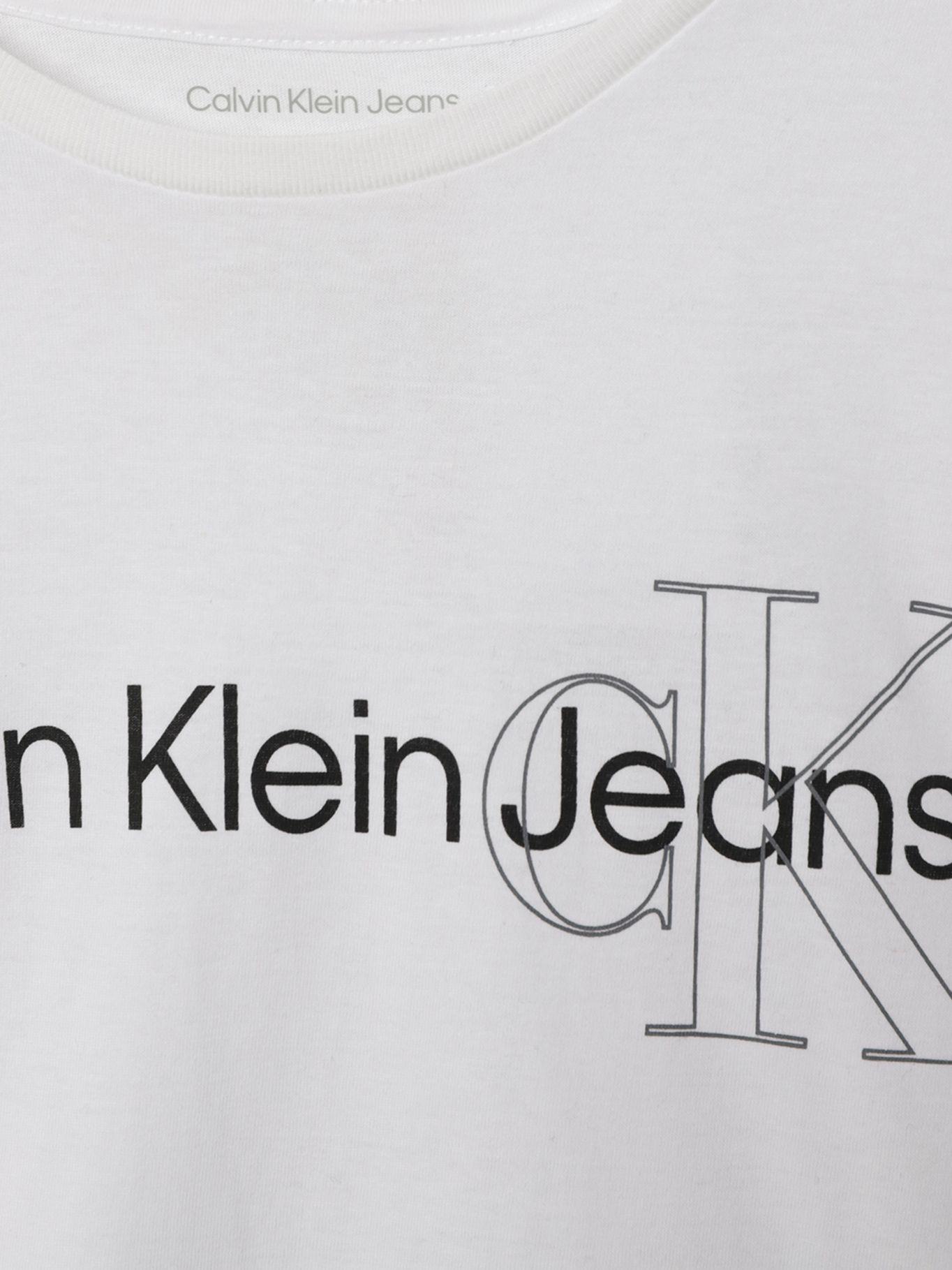 Polera Niño Double Logo Blanco Calvin Klein-2