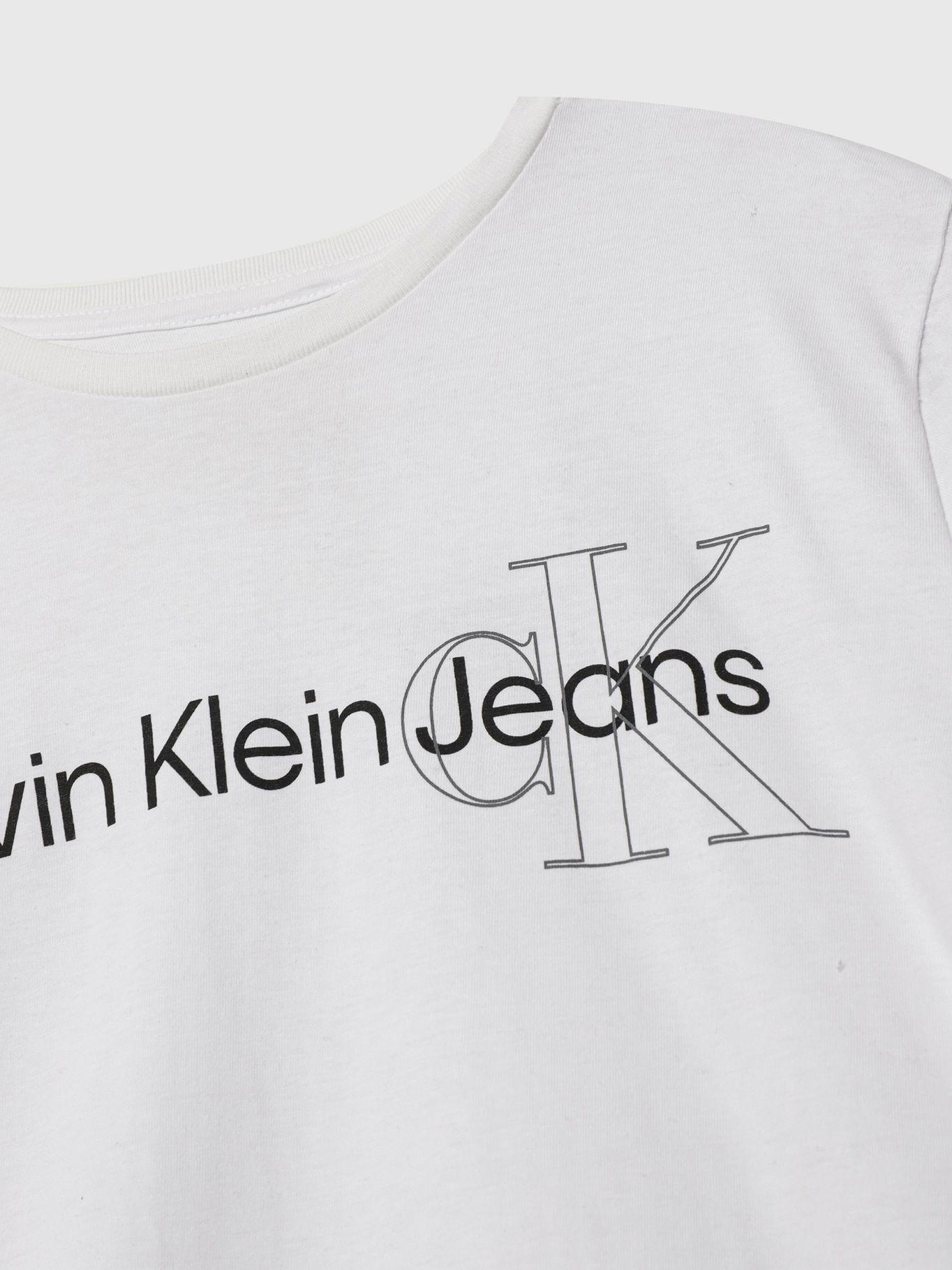 Polera Niño Double Logo Blanco Calvin Klein-3
