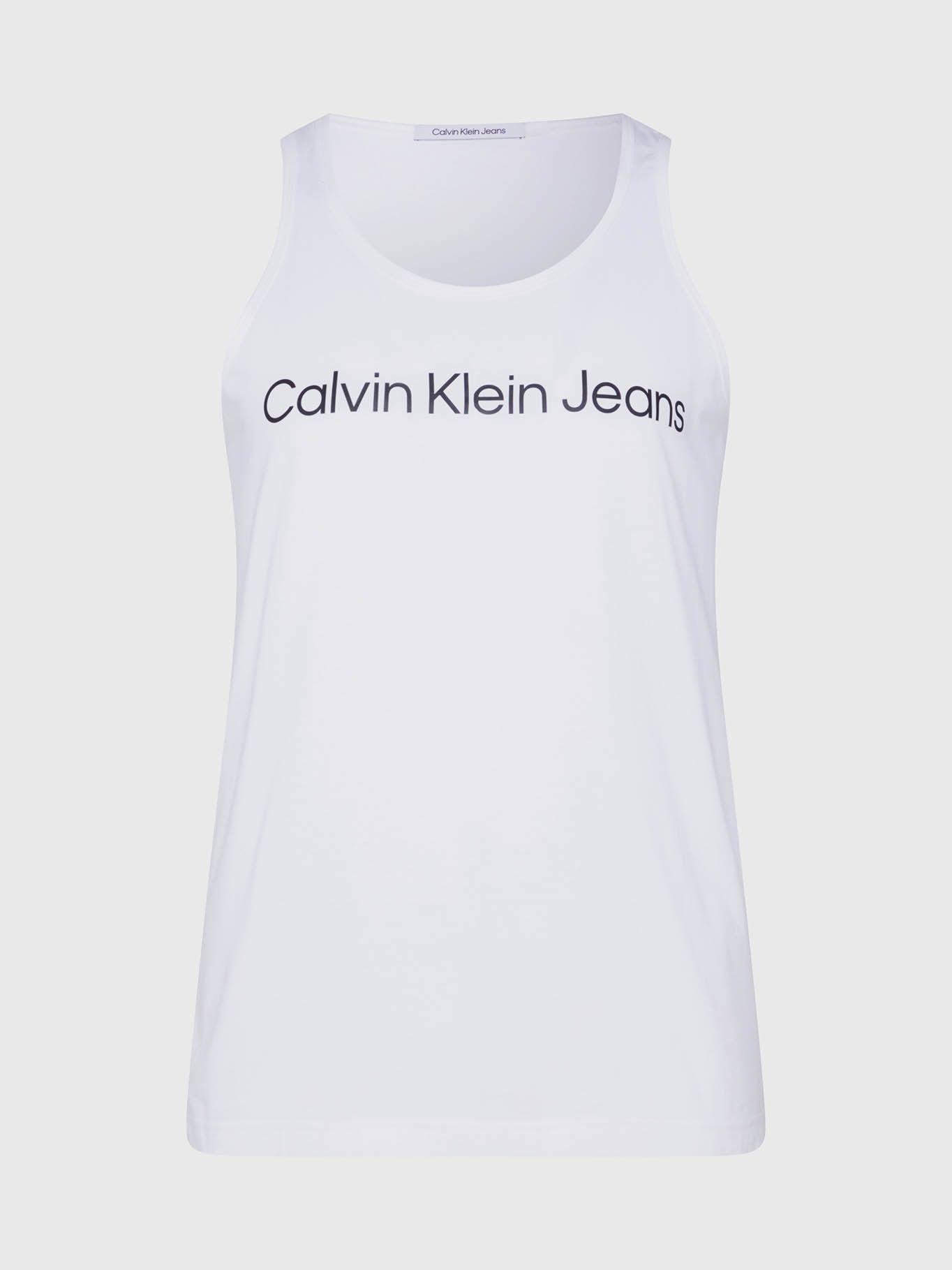 Camiseta de tirantes con logo Blanco Calvin Klein-5
