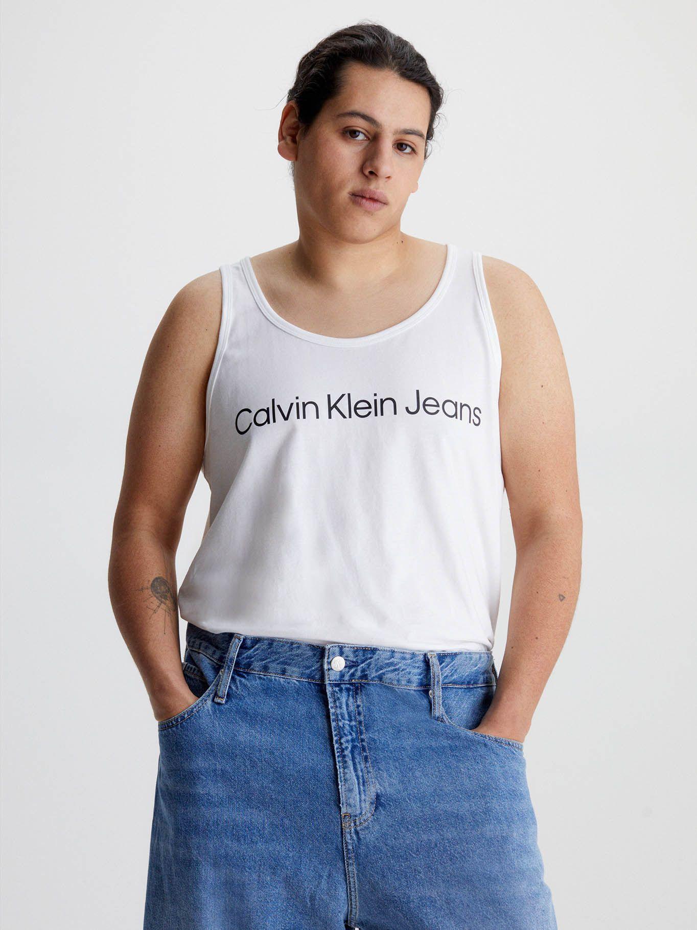 Camiseta de tirantes con logo Blanco Calvin Klein-4