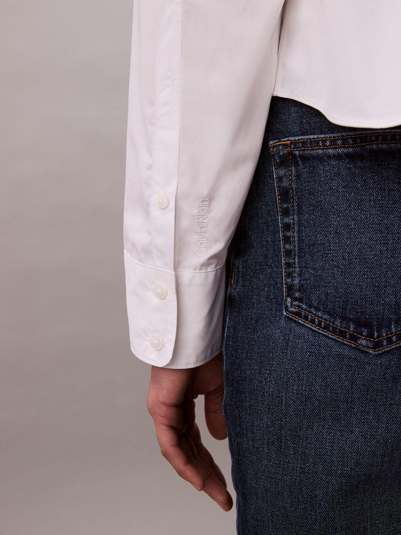 Camisa Boxy Cropped Blanco Calvin Klein-3